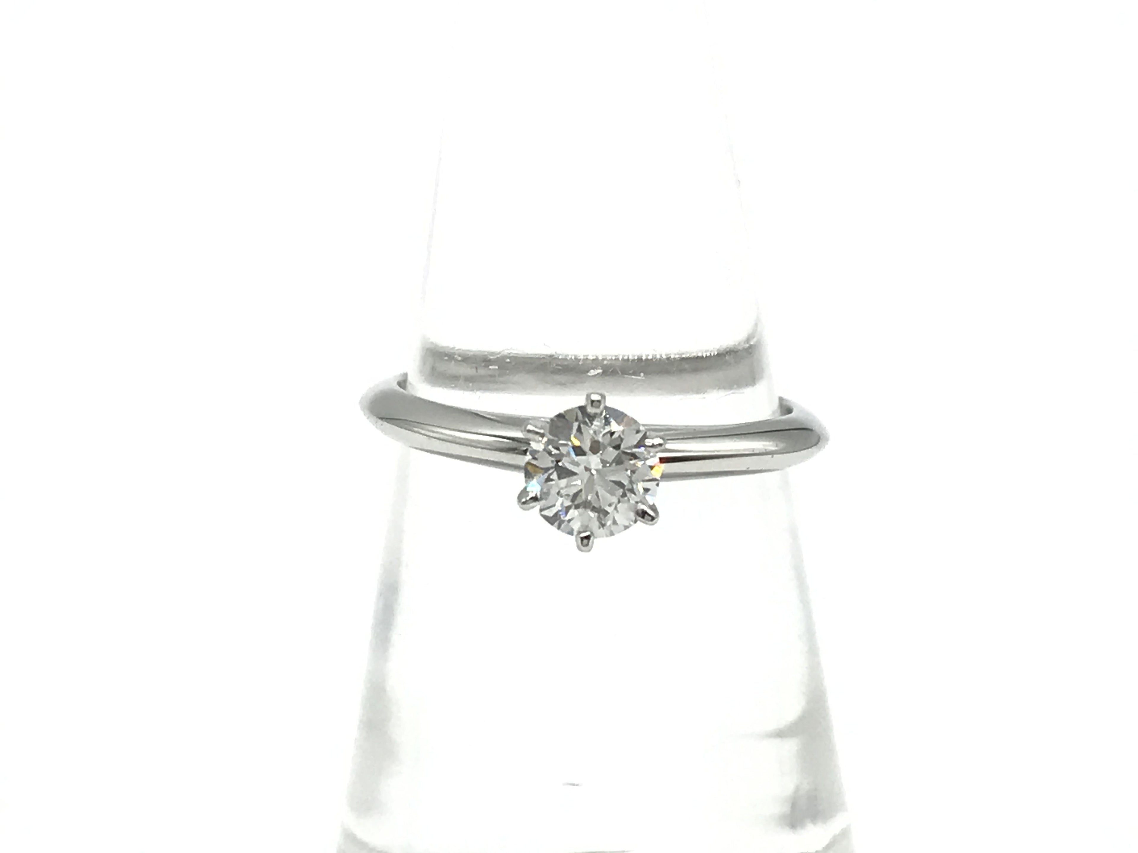 Tiffany & Co. Solitaire .45ct Pt950 34g Ring