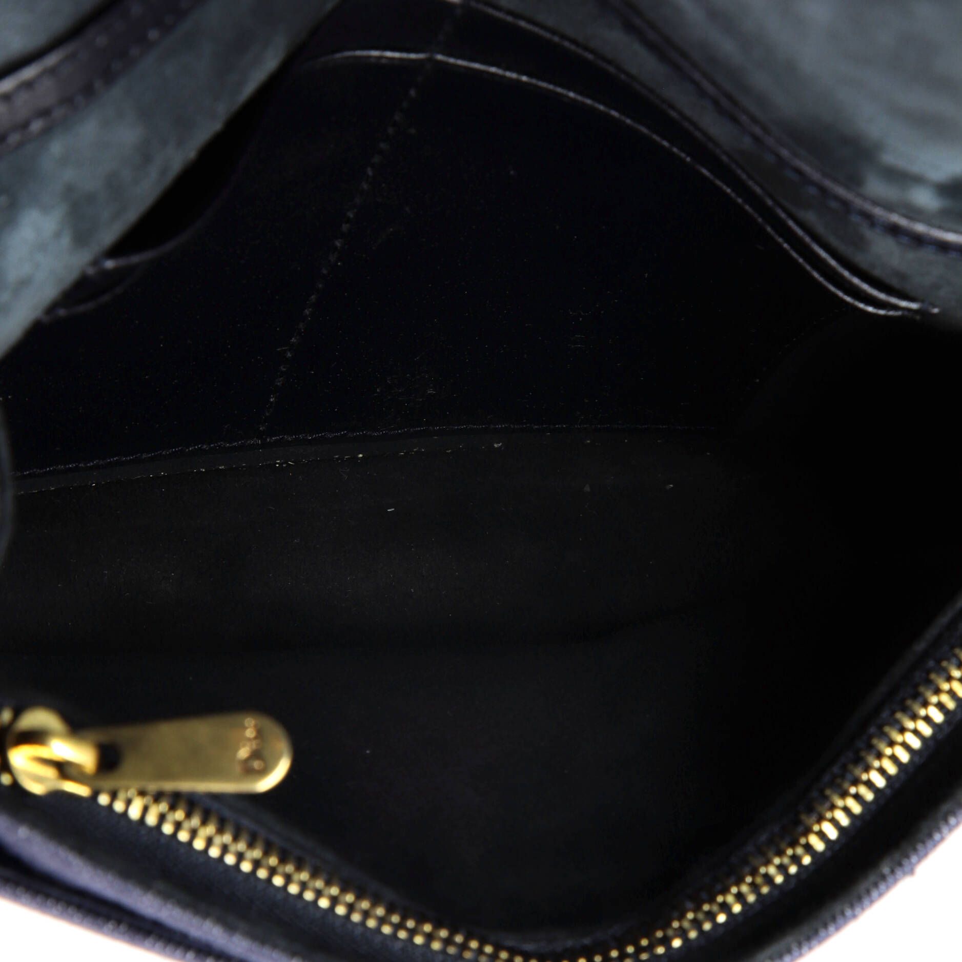 Christian Dior Diorama Wallet On Chain Cannage Studded Denim