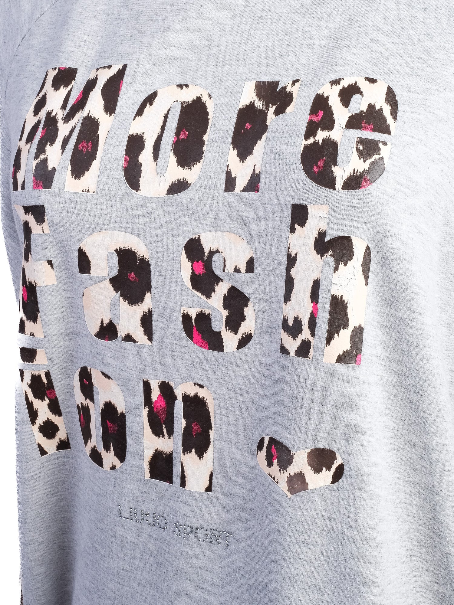 Excellent Liu Jo Gray Sweatshirt Leopard Print Pants Set XS