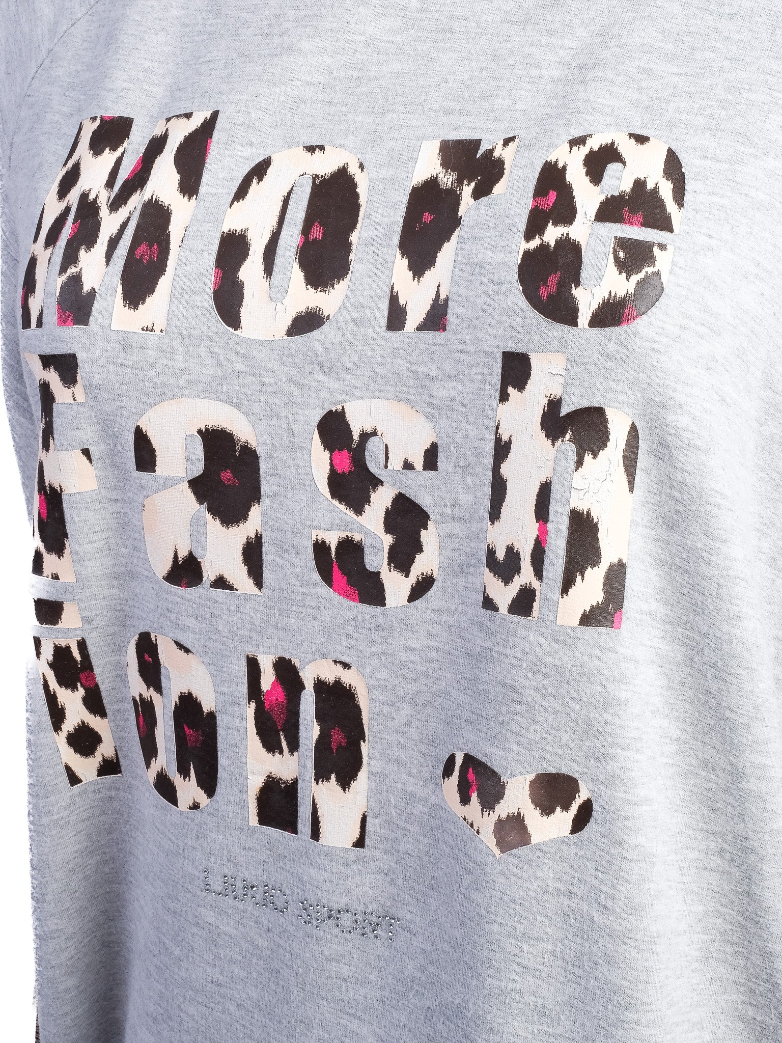 Excellent Liu Jo Gray Sweatshirt Leopard Print Pants Set XS