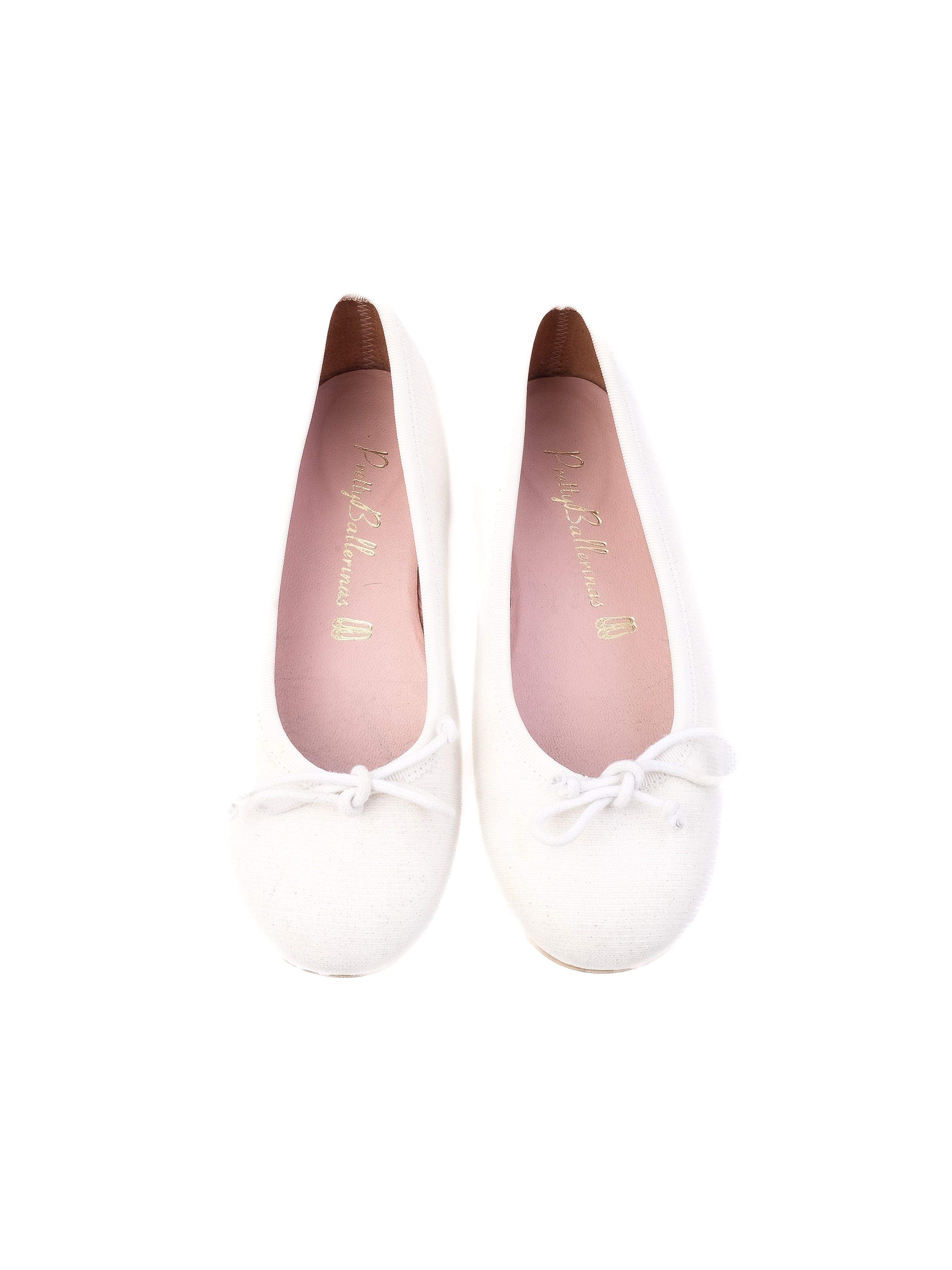 Good Pretty Ballerinas White Leather Ballet Flats Size 31 for Kids