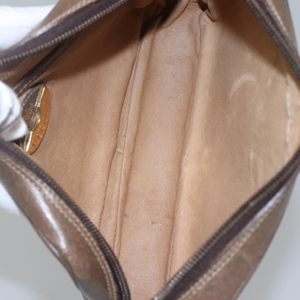 Gucci Gg Plus Supreme Clutch Bag Pvc Beige Brown Auth