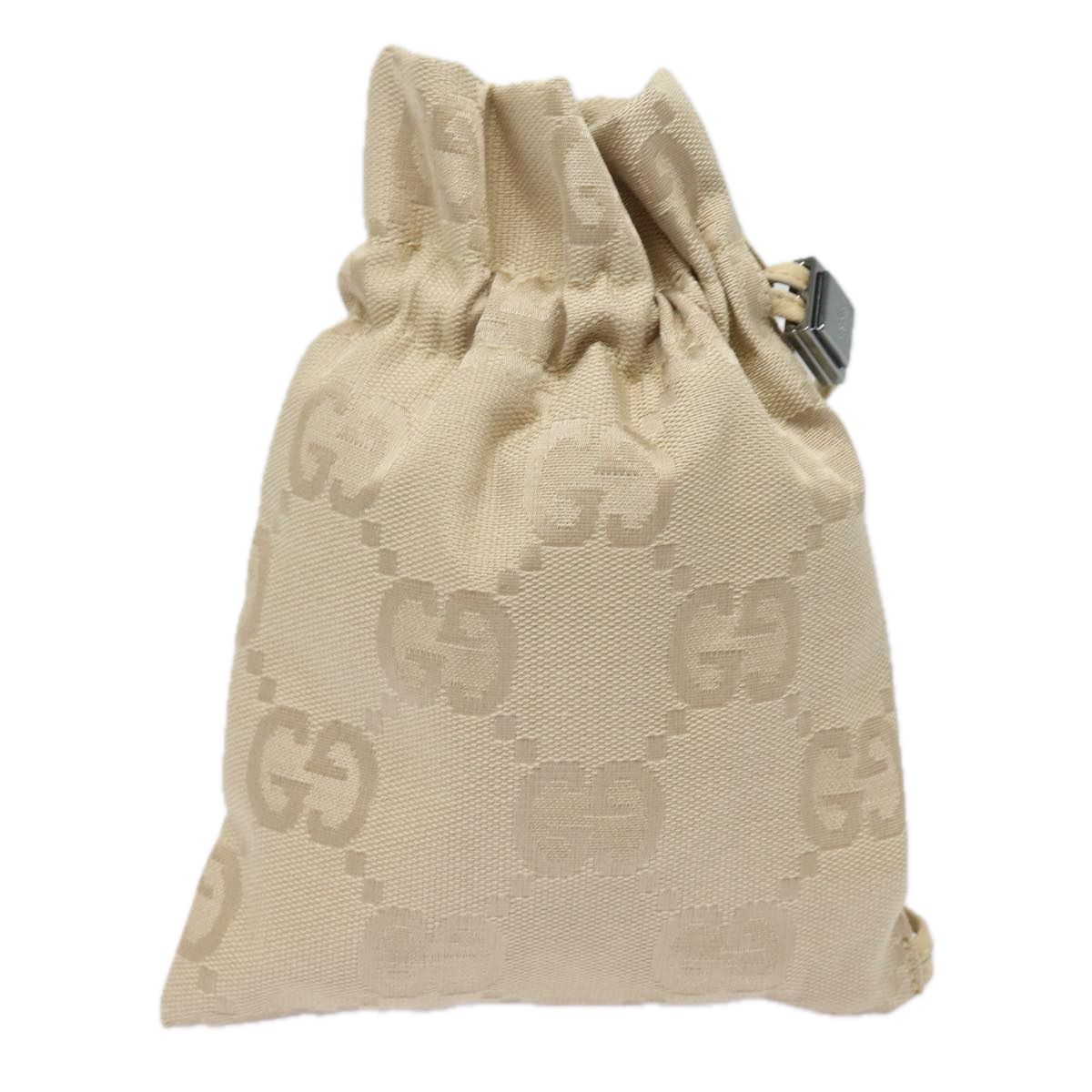 Gucci Gg Canvas Pouch Beige 039 1047 Auth