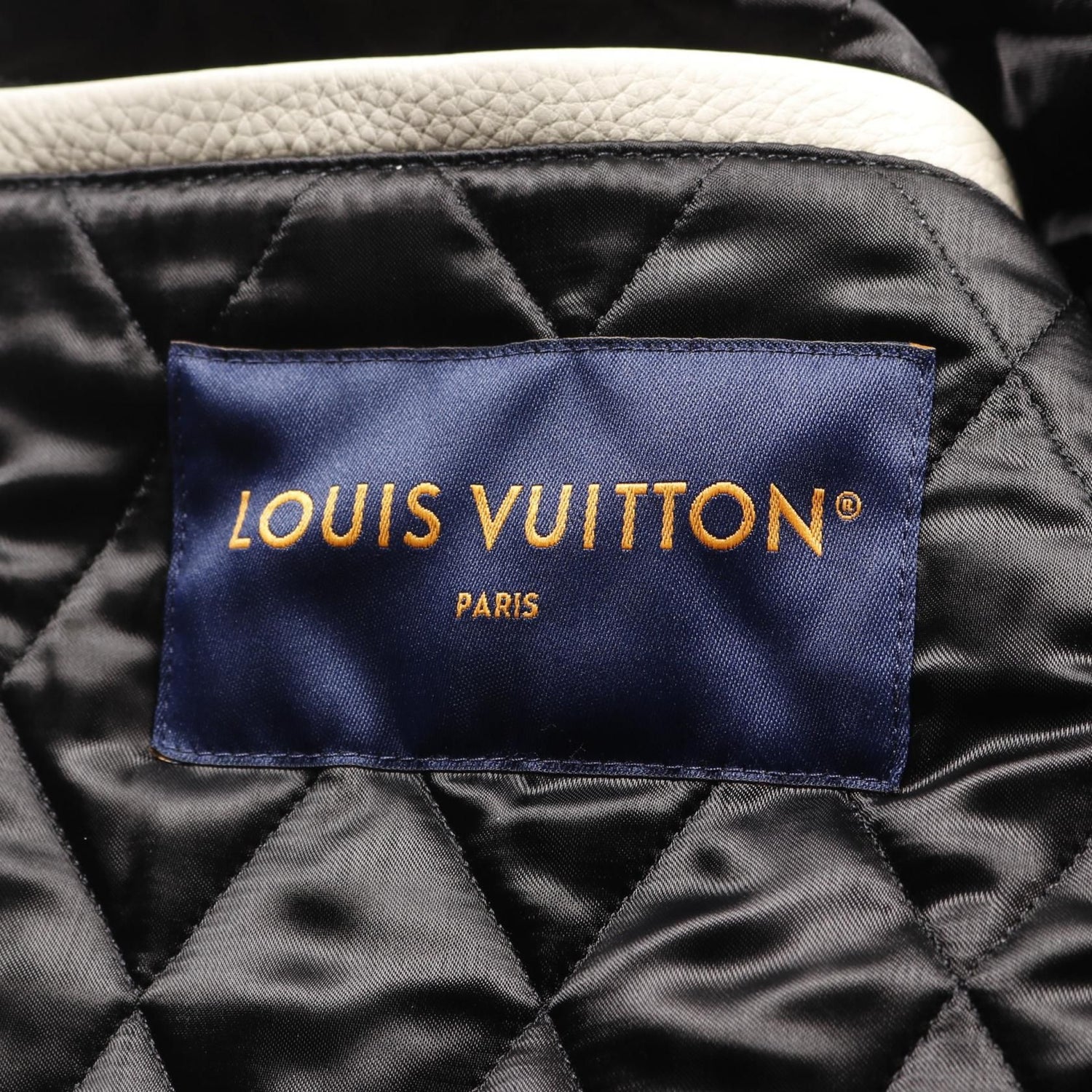 Louis Vuitton Leather And Nylon Blouson With Signature Logo Black Beige Stajan Rm 241m Bqv Hql 02e