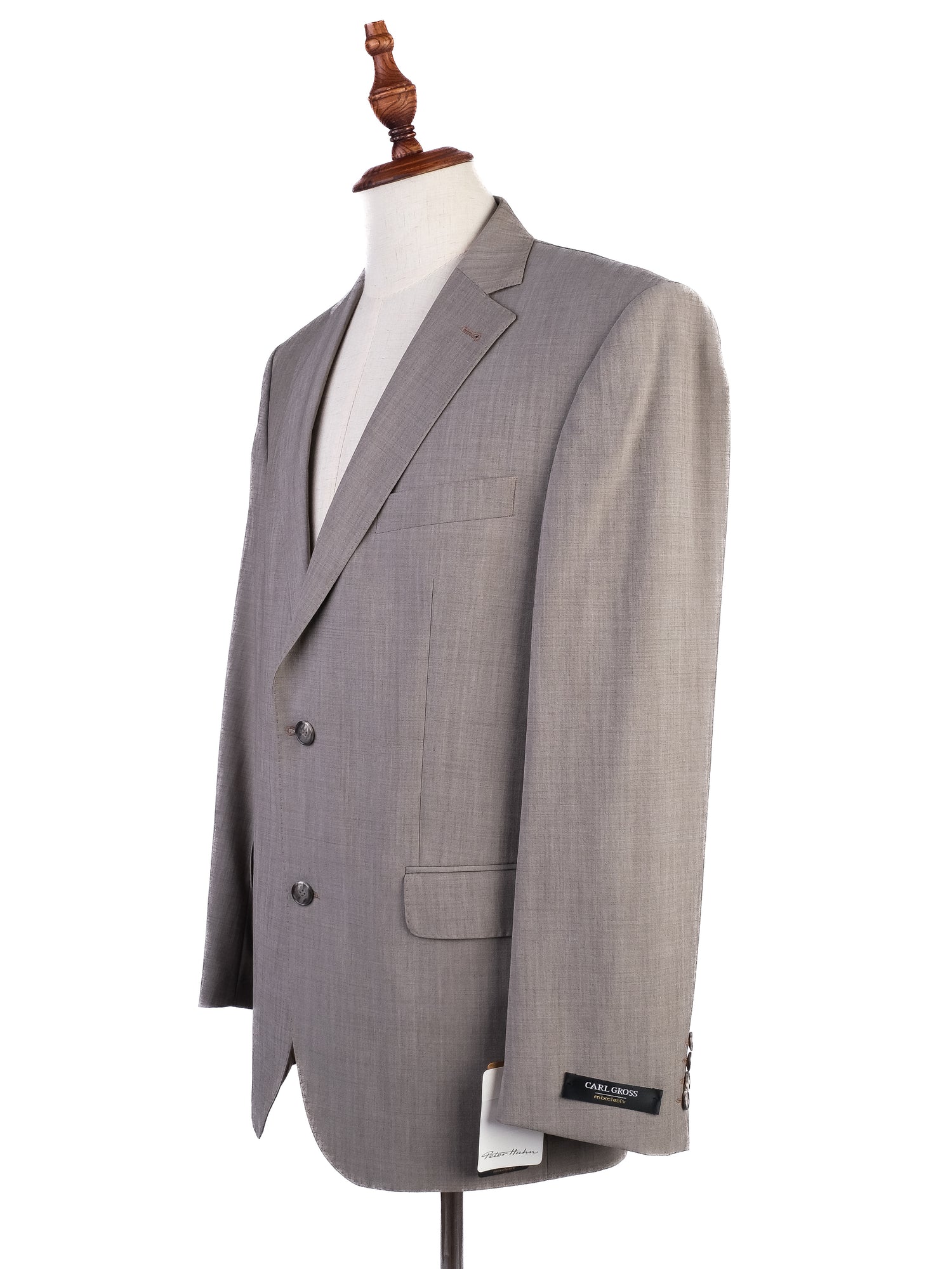 NEW Carl Gross Light Gray Wool MenÕs Suit Size XL