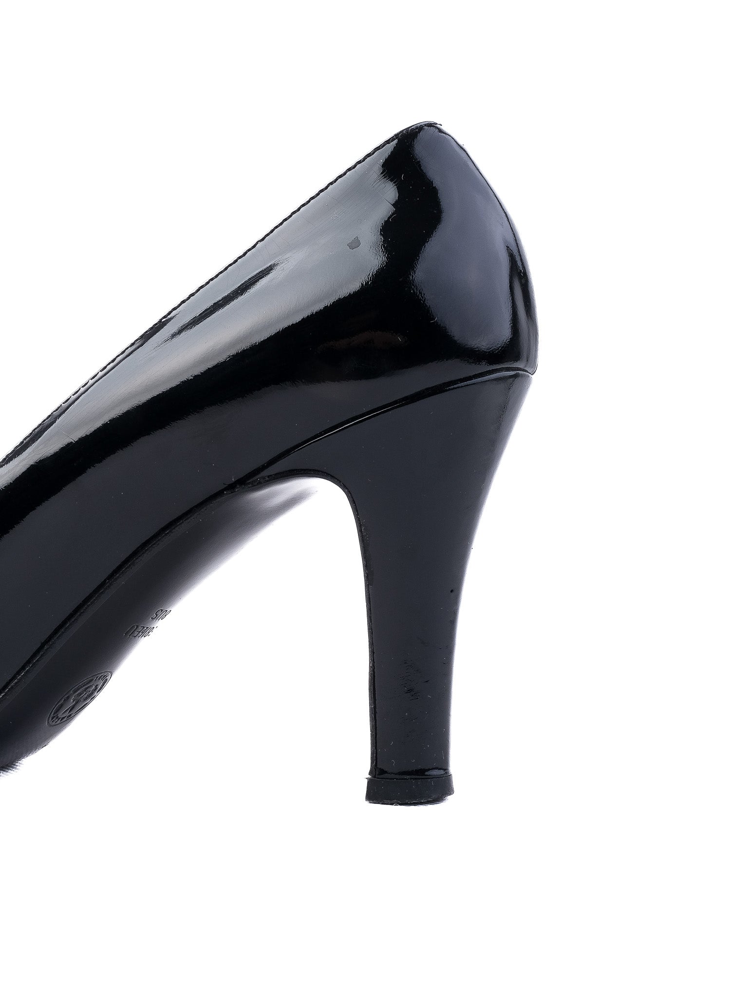 Excellent Bally Black Leather High-Heeled Shoes Size 38.5