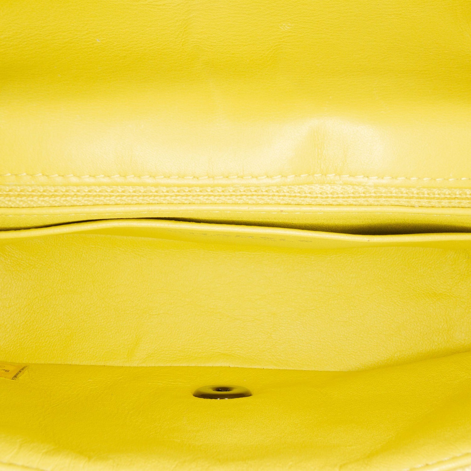 Chanel Mini Rectangular Classic Velvet Single Flap Yellow