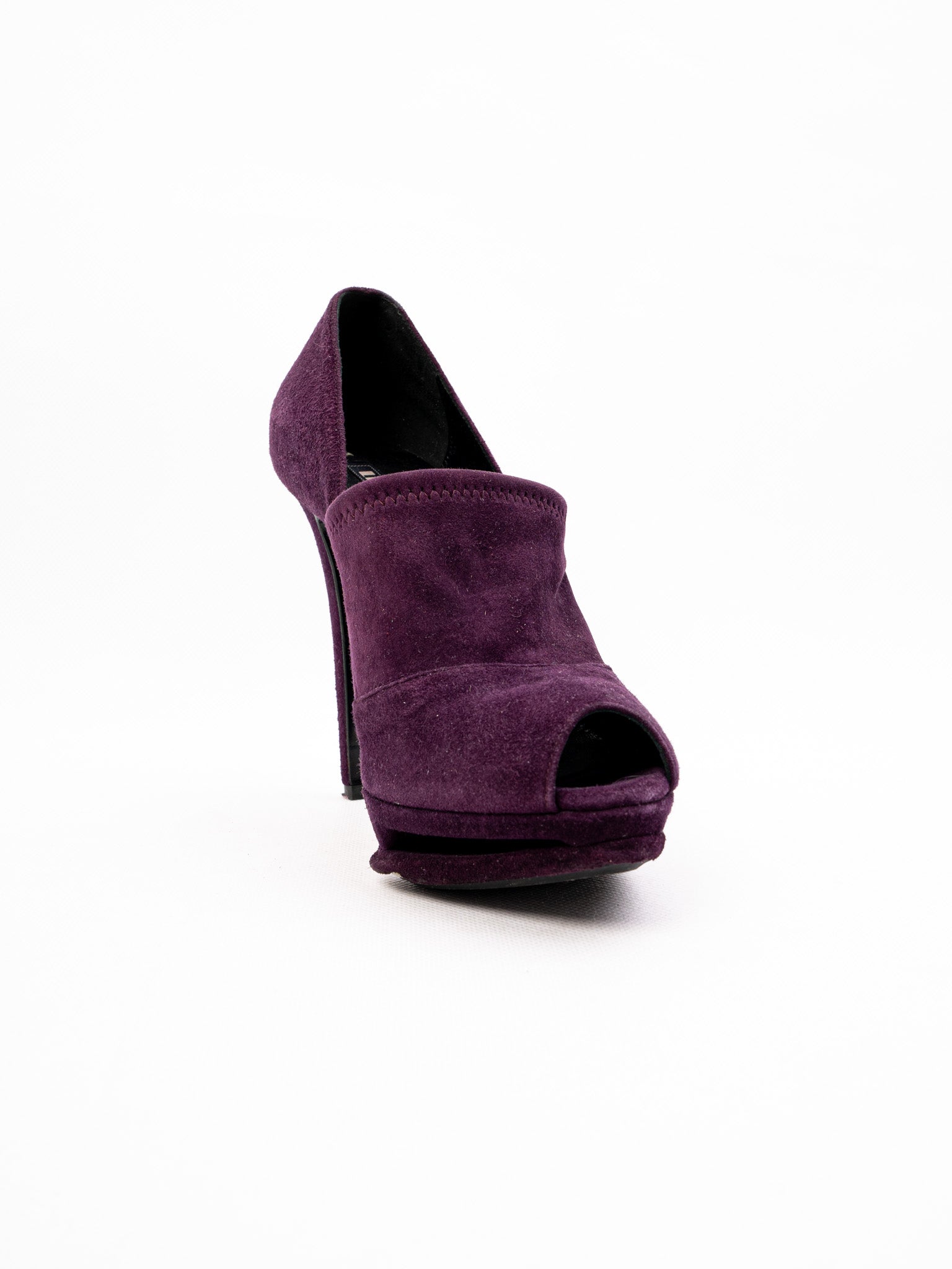 Lesilla Purple Leather High-Heeled Shoes Size 36.5
