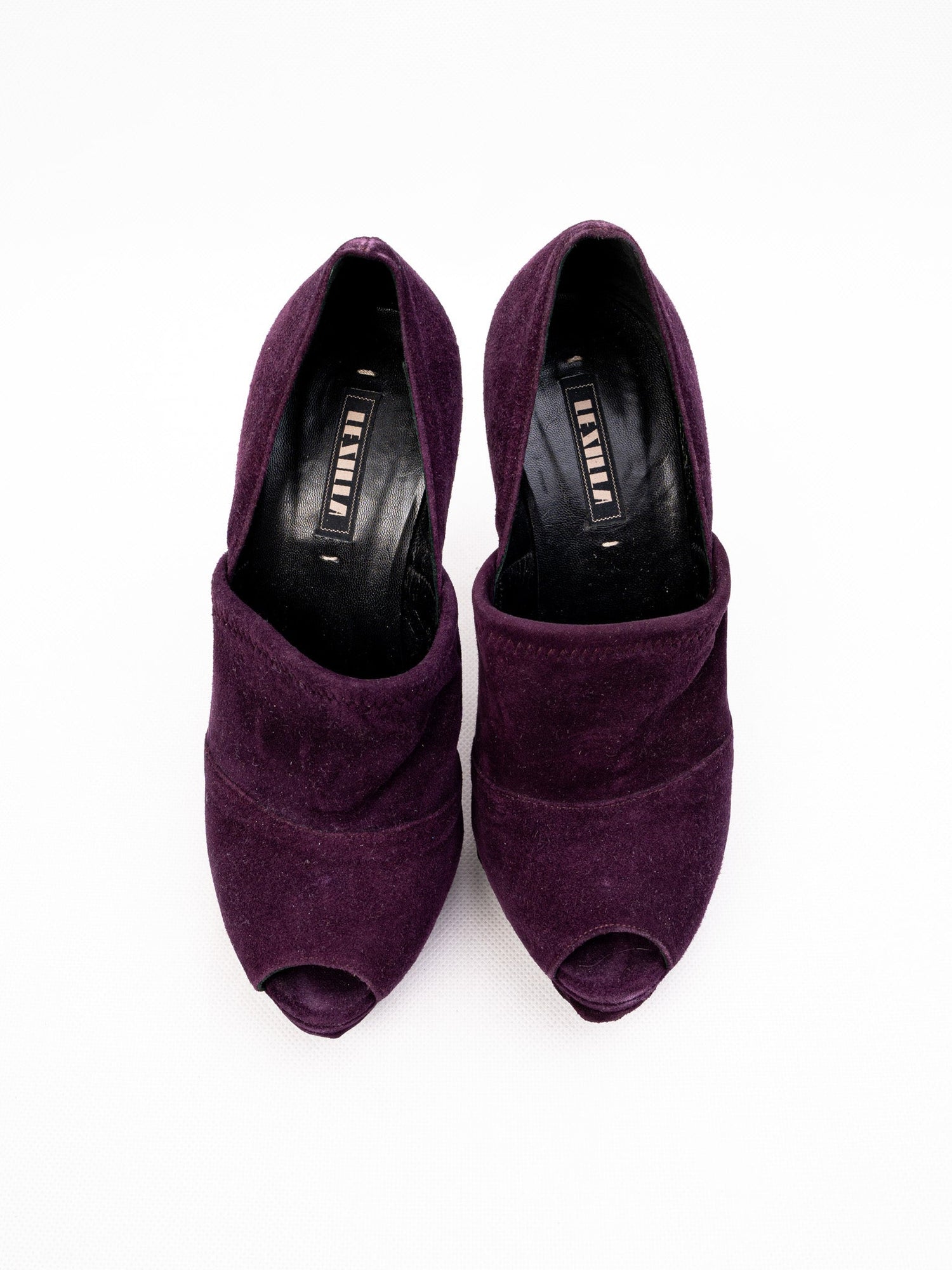 Lesilla Purple Leather High-Heeled Shoes Size 36.5