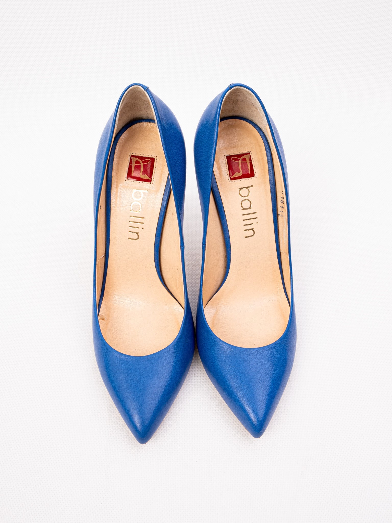 Excellent Ballin Blue Leather High-Heeled Pumps Size 36
