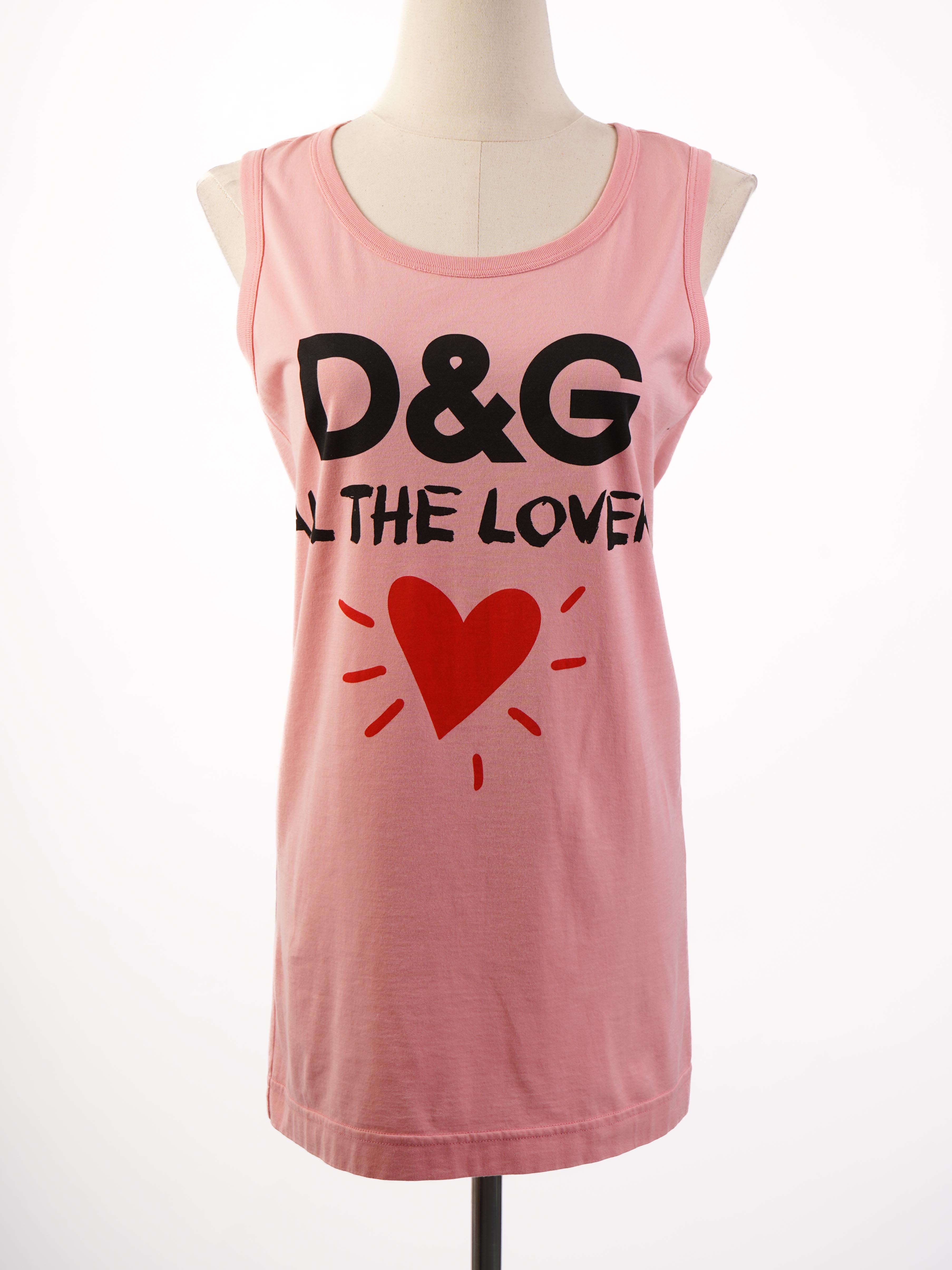 NEW Dolce Gabbana Pink Cotton Top XXS &