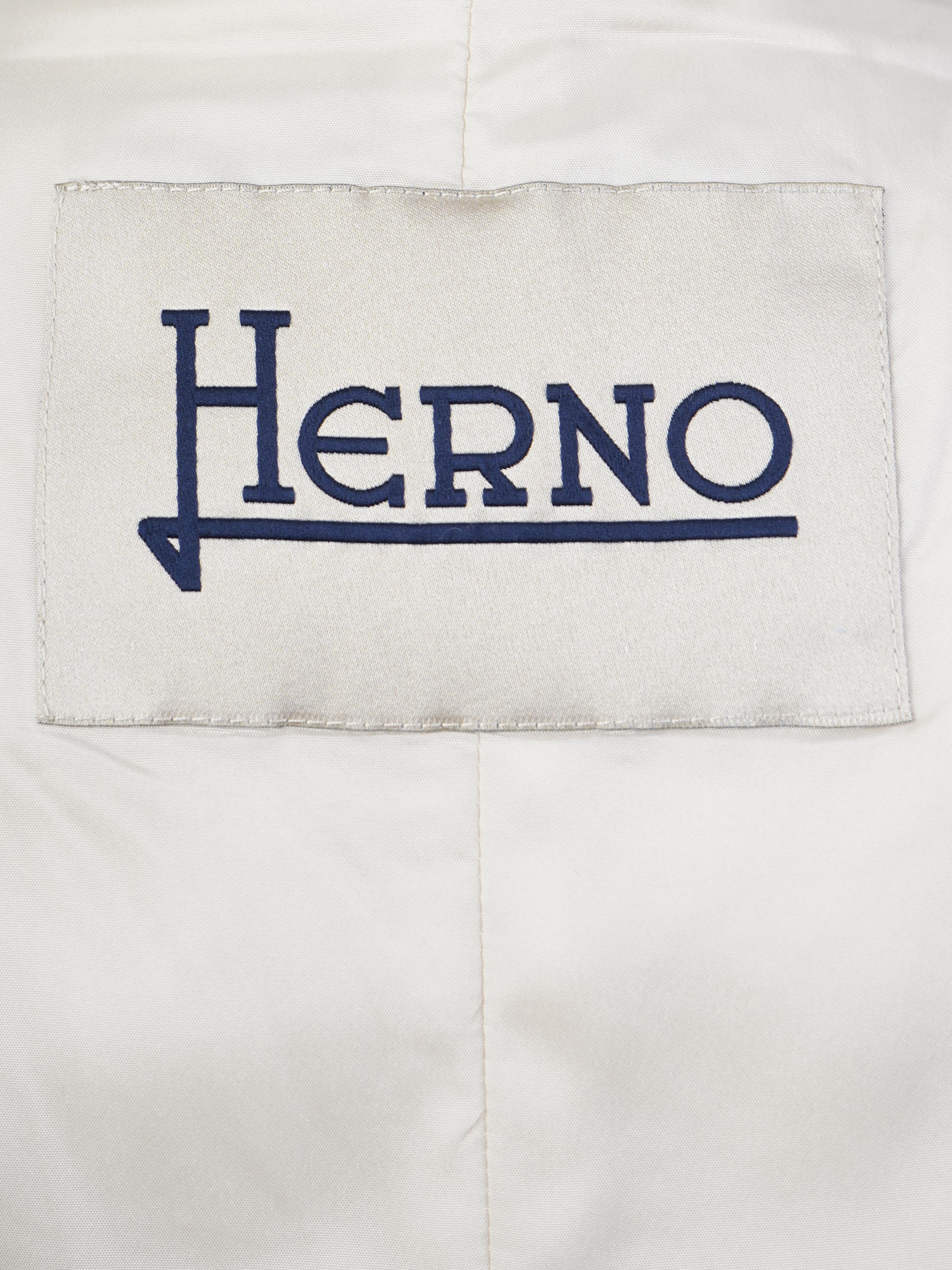 Herno White Wool Coat Size S Excellent Condition Minimalist Design