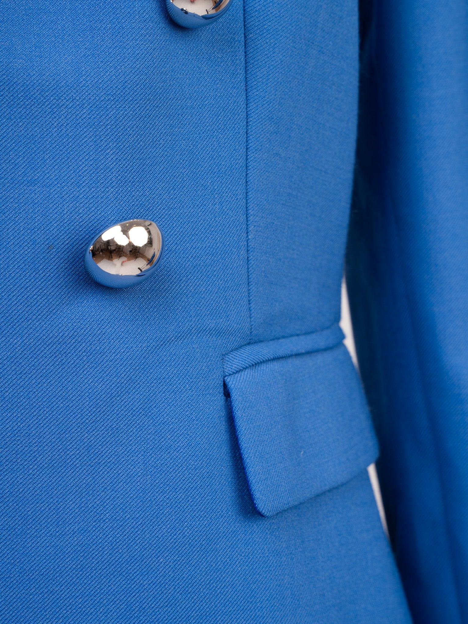 Excellent Pinko Blue Wool Double-Breasted Suit with Trousers