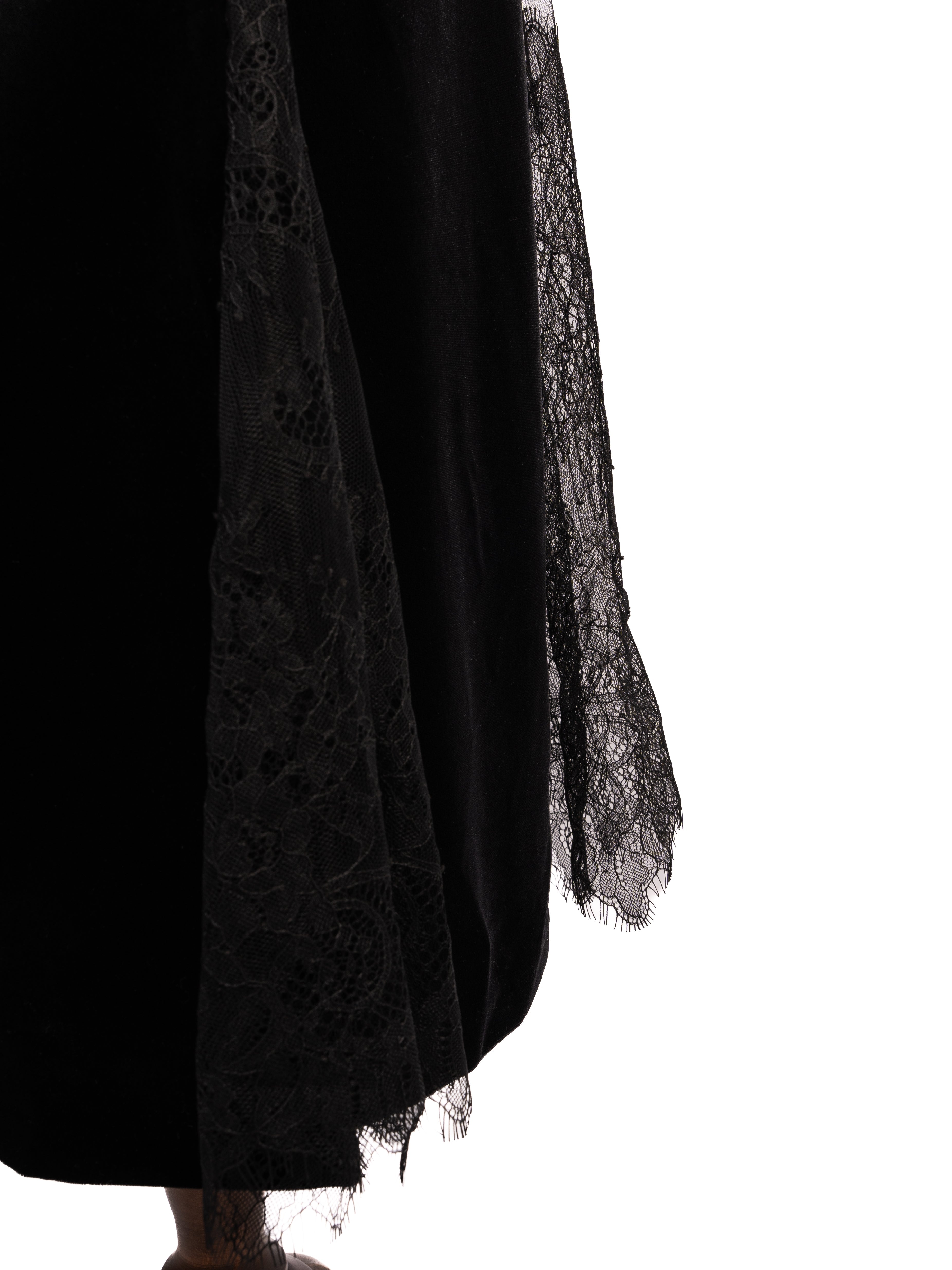 Excellent 12storeez Black Long-Sleeved Dress Size M with Lace Details