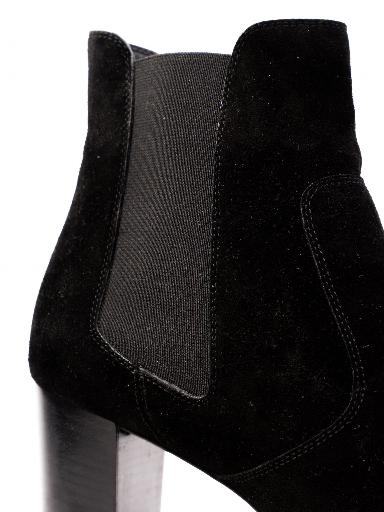 Excellent Sergio Rossi Black Suede Ankle Boots Size 37.5