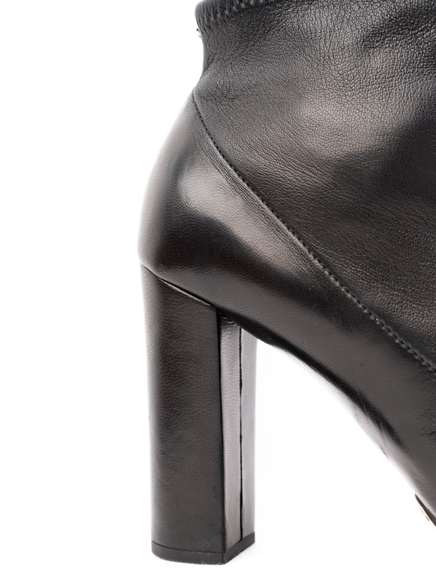 Excellent Chloe Black Leather Heeled Ankle Boots Size 37