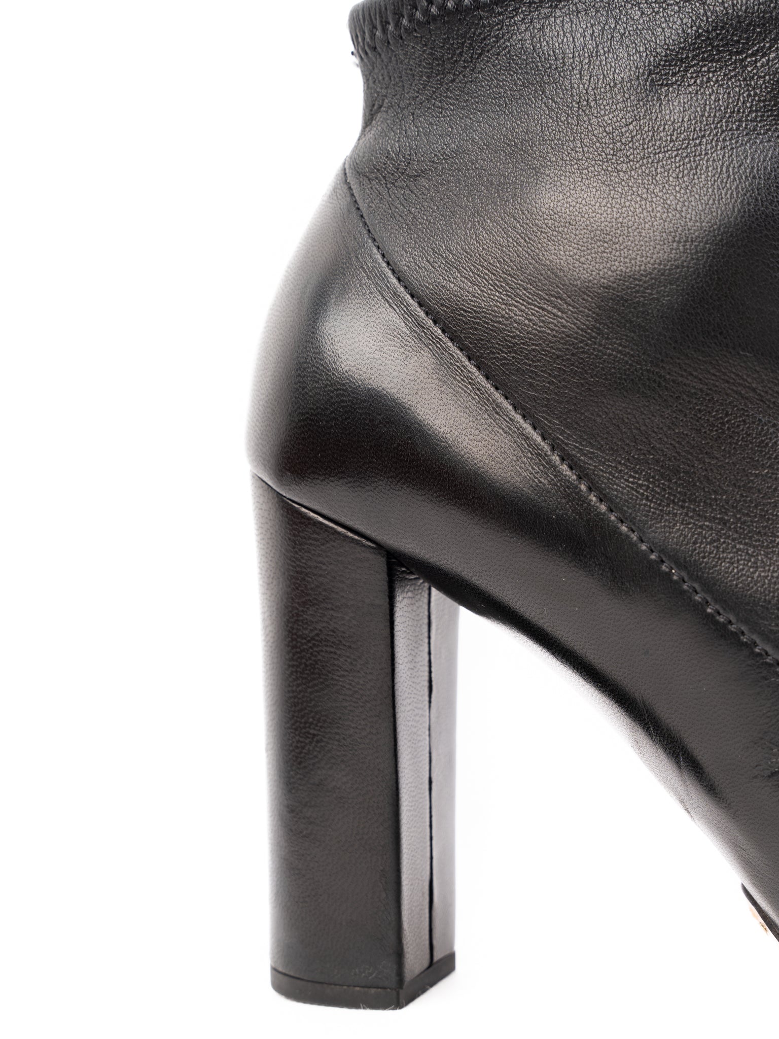 Excellent Chloe Black Leather Heeled Ankle Boots Size 37