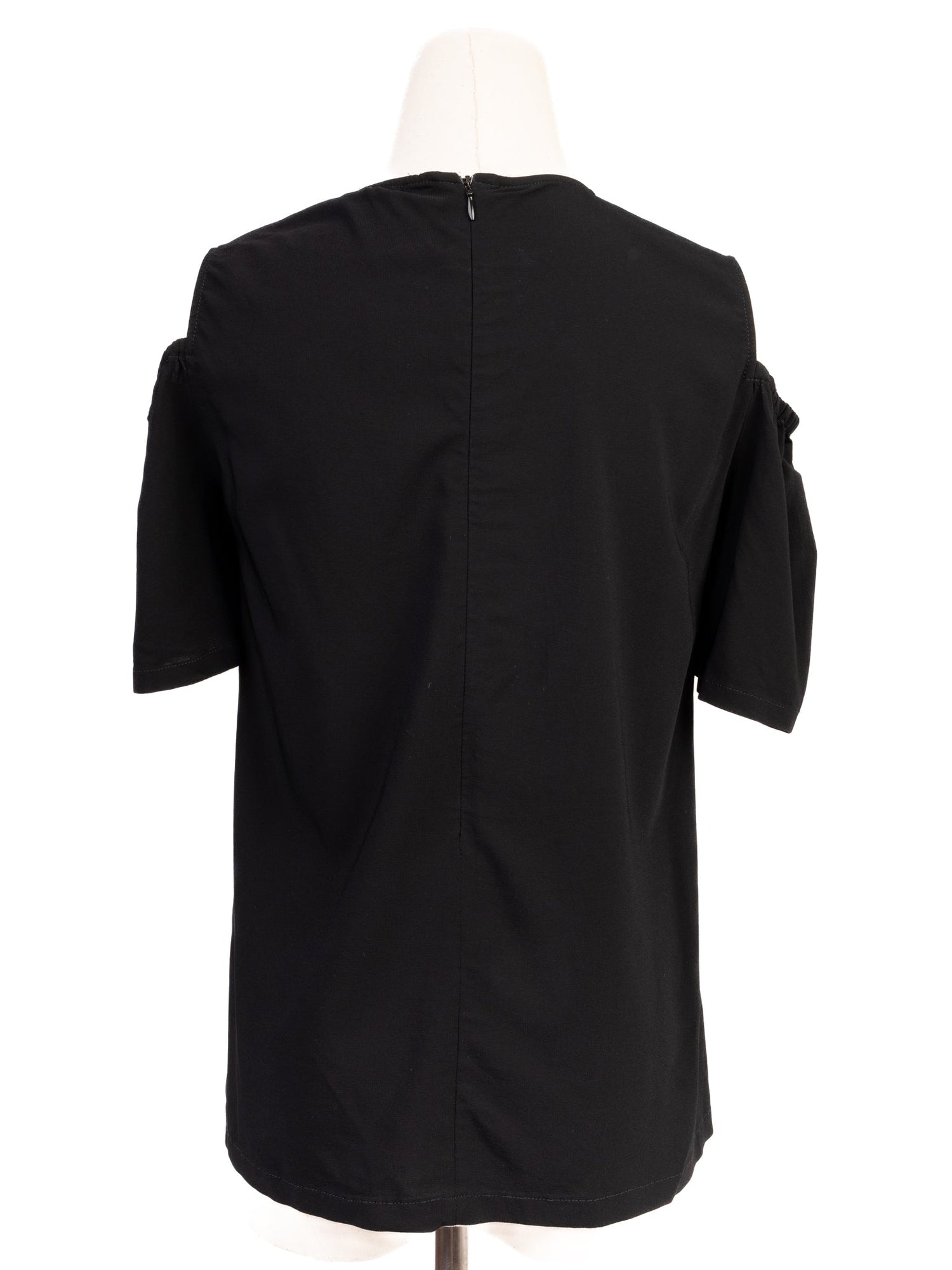 Marella Black Cold Shoulder Top Viscose Size S Excellent Condition