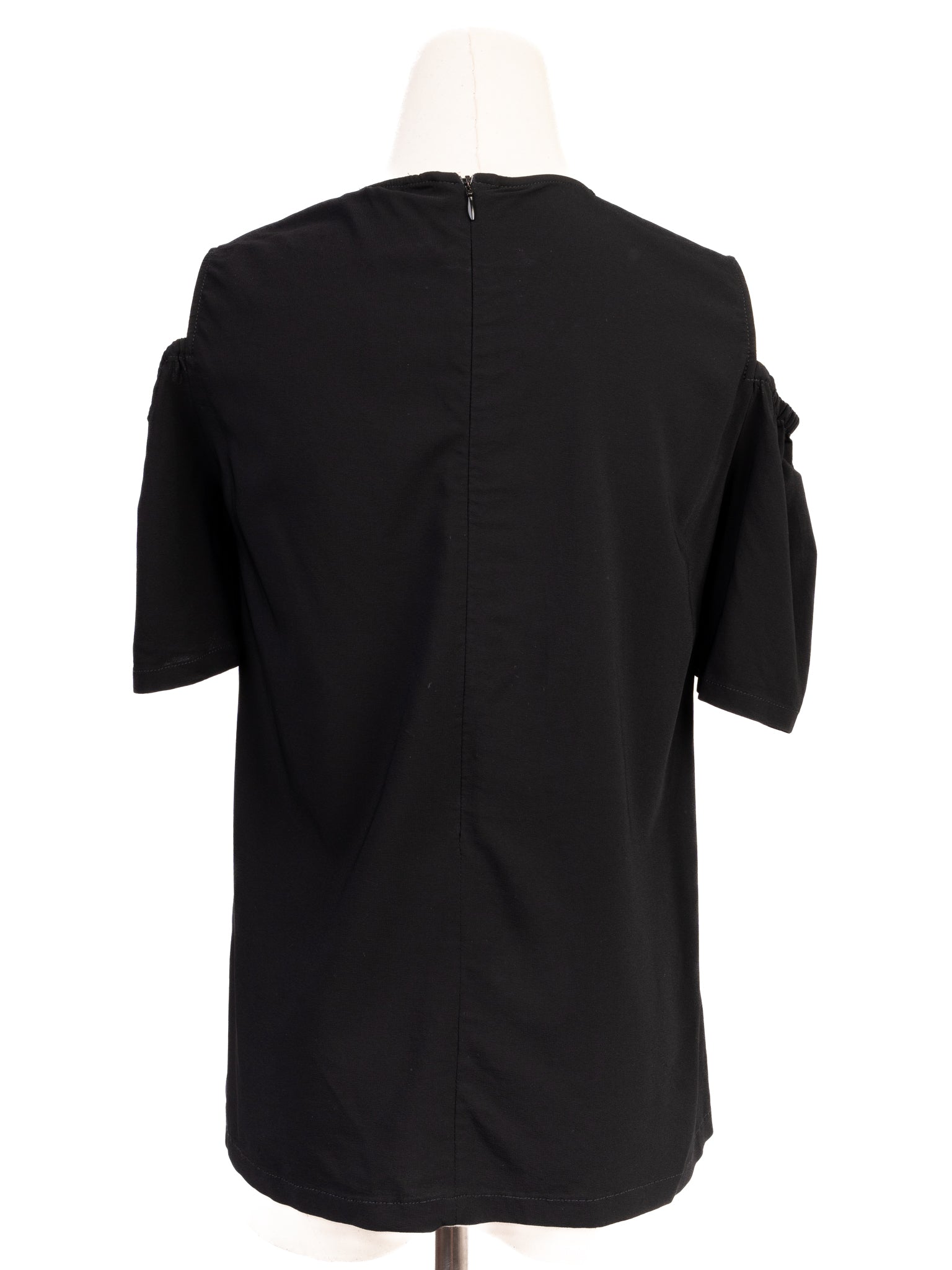 Marella Black Cold Shoulder Top Viscose Size S Excellent Condition