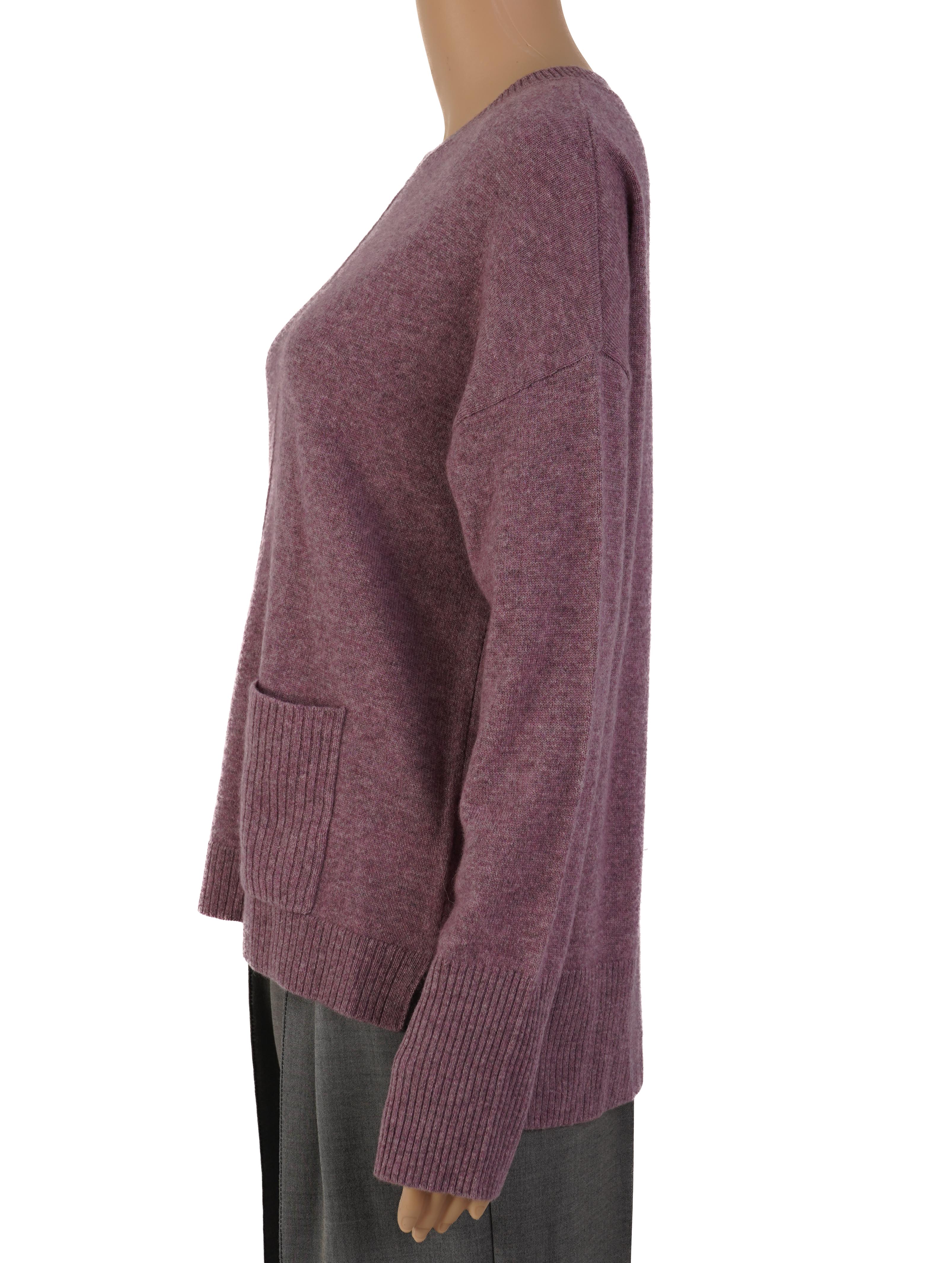 NEW Elie Tahari Mauve Cashmere Sweater Size M with Pockets