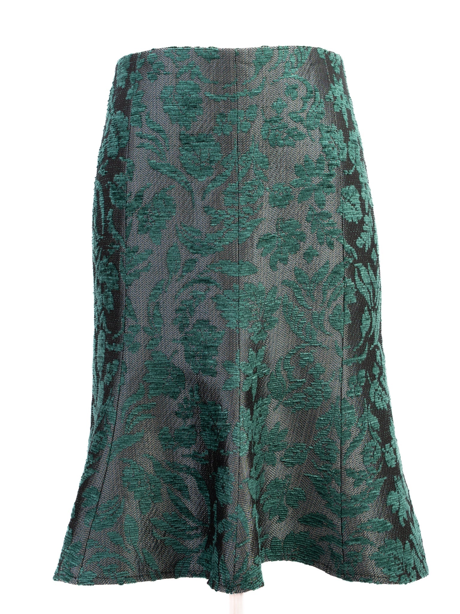 Excellent Roccobarocco Green Floral Suit Viscose Jacket & Skirt Set