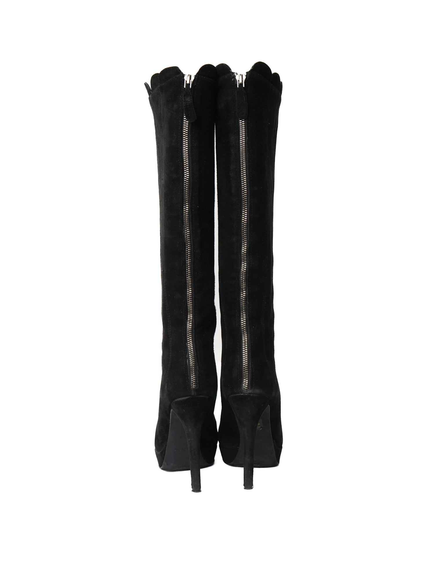 Average Kenzo Black Genuine Suede Knee-High Boots Size 38.5