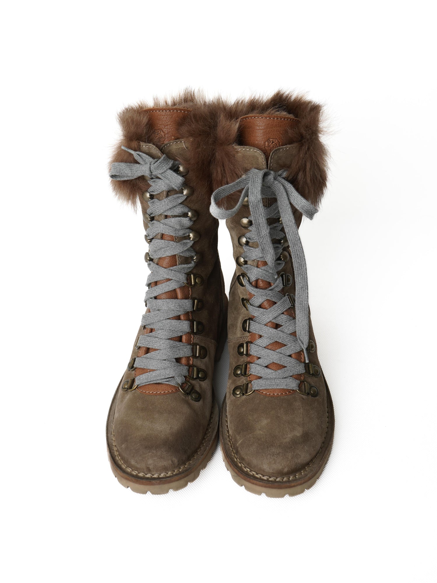 Excellent Brunello Cucinelli Green Leather Boots Size 40