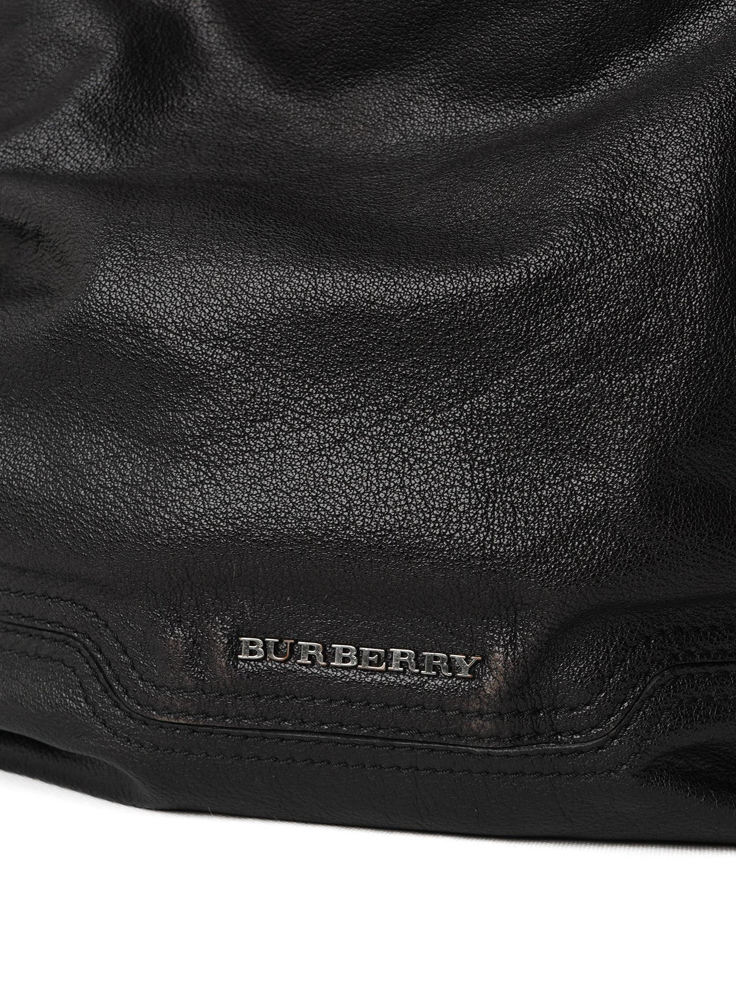 Good Burberry Black Leather Handbag with Chain Details