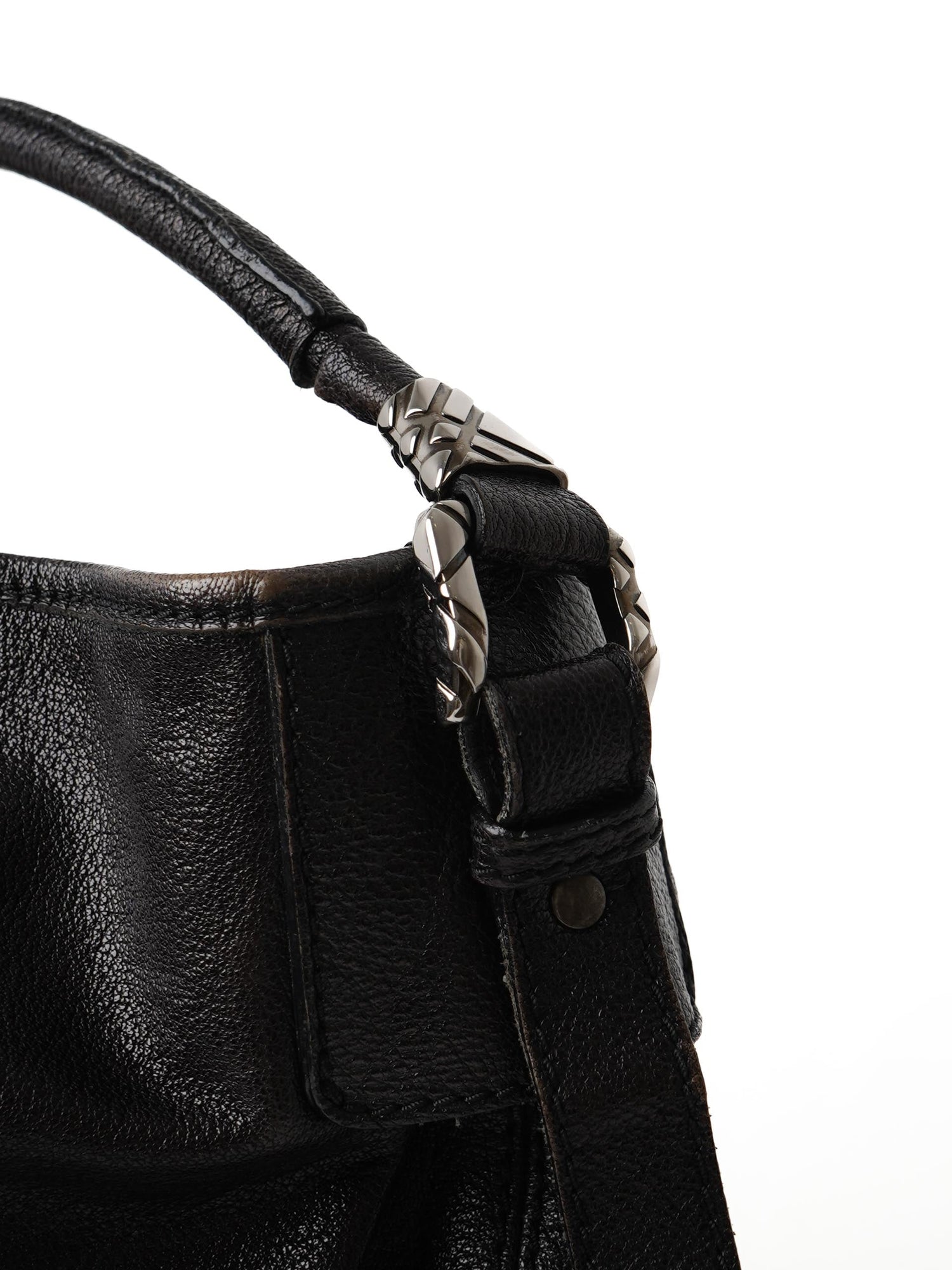 Good Burberry Black Leather Handbag with Chain Details
