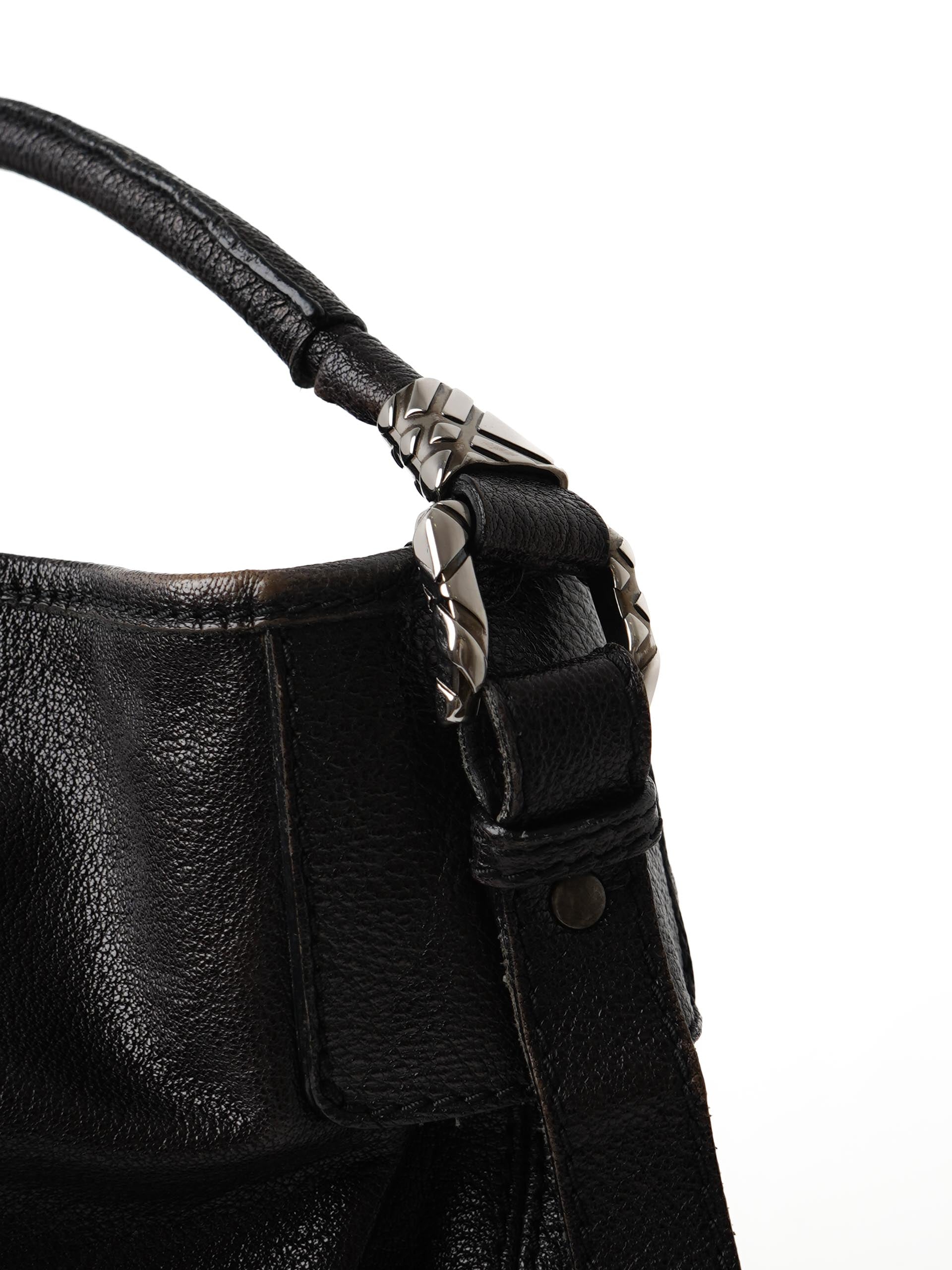 Good Burberry Black Leather Handbag with Chain Details