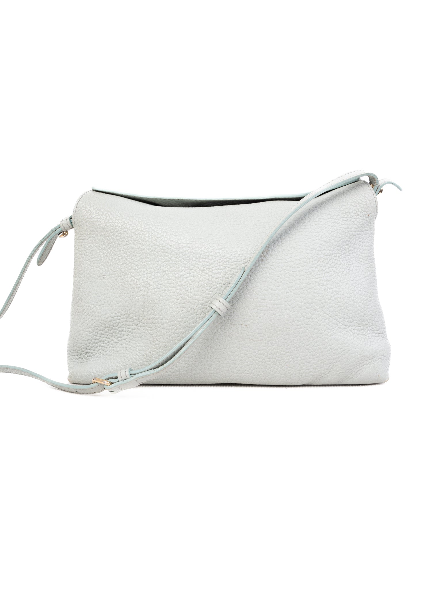 Excellent Burberry Blue Leather Shoulder Bag with Logo