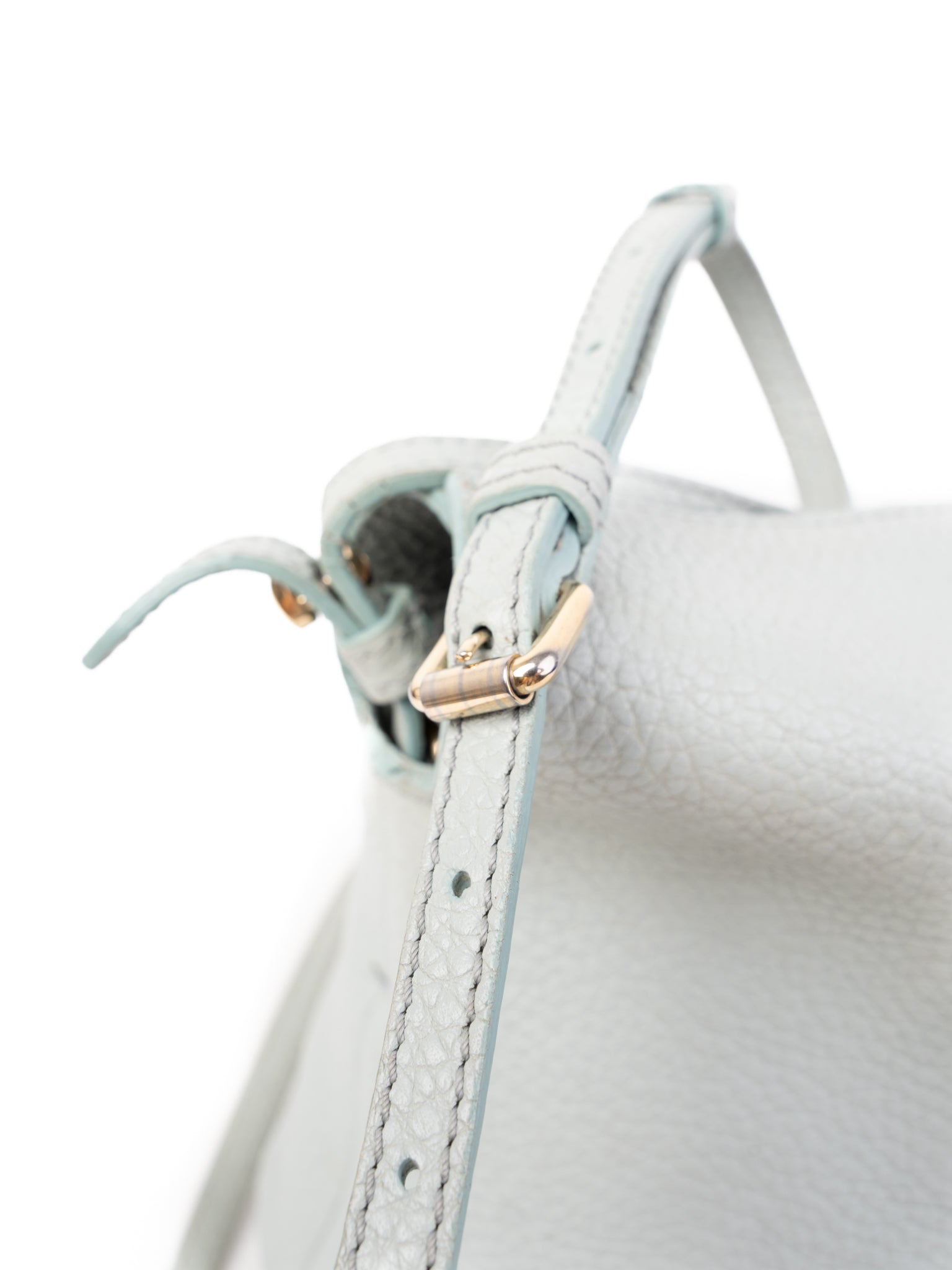Excellent Burberry Blue Leather Shoulder Bag with Logo