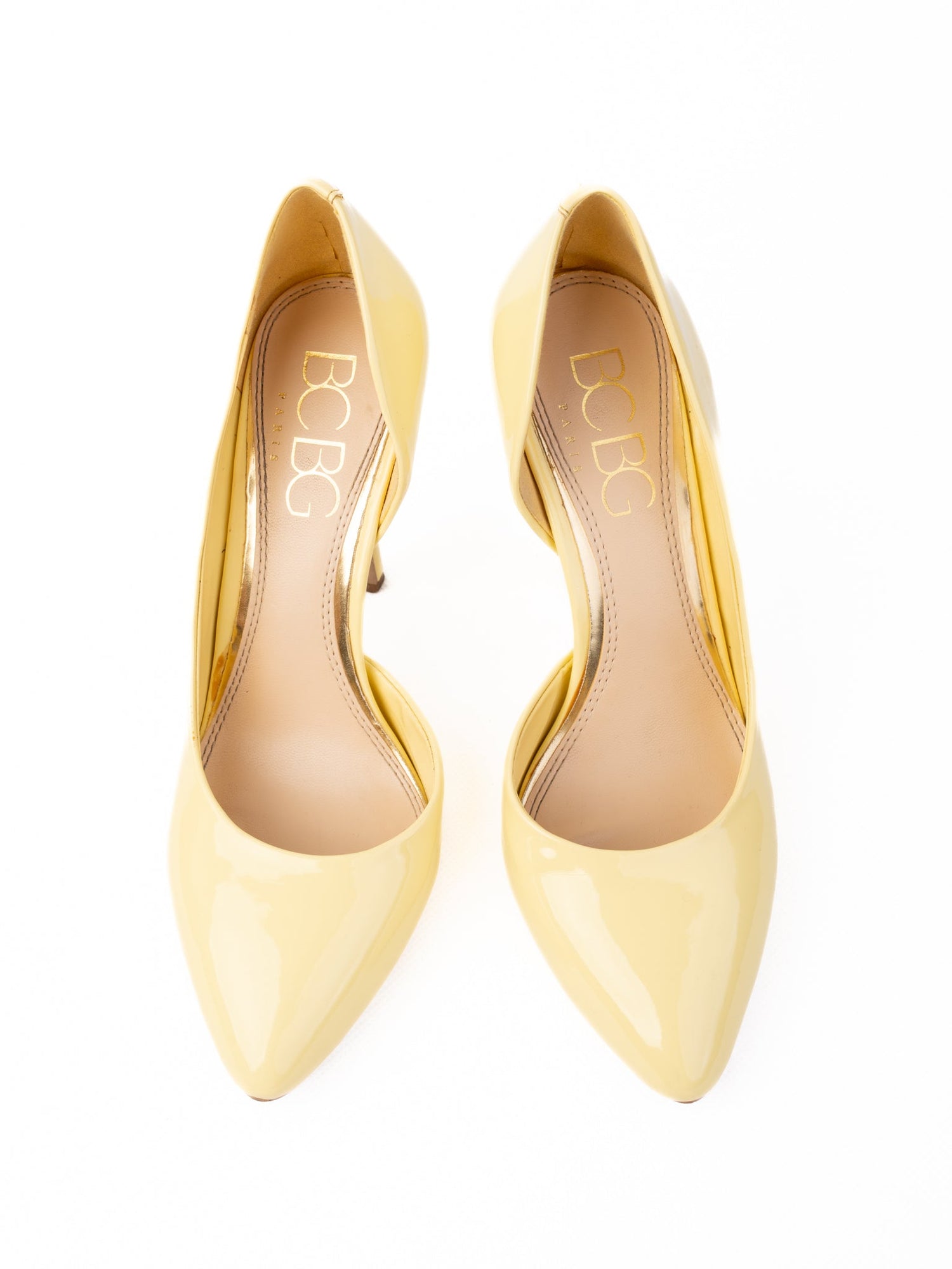 BCBGeneration Yellow High-Heeled Stiletto Pumps Excellent Condition