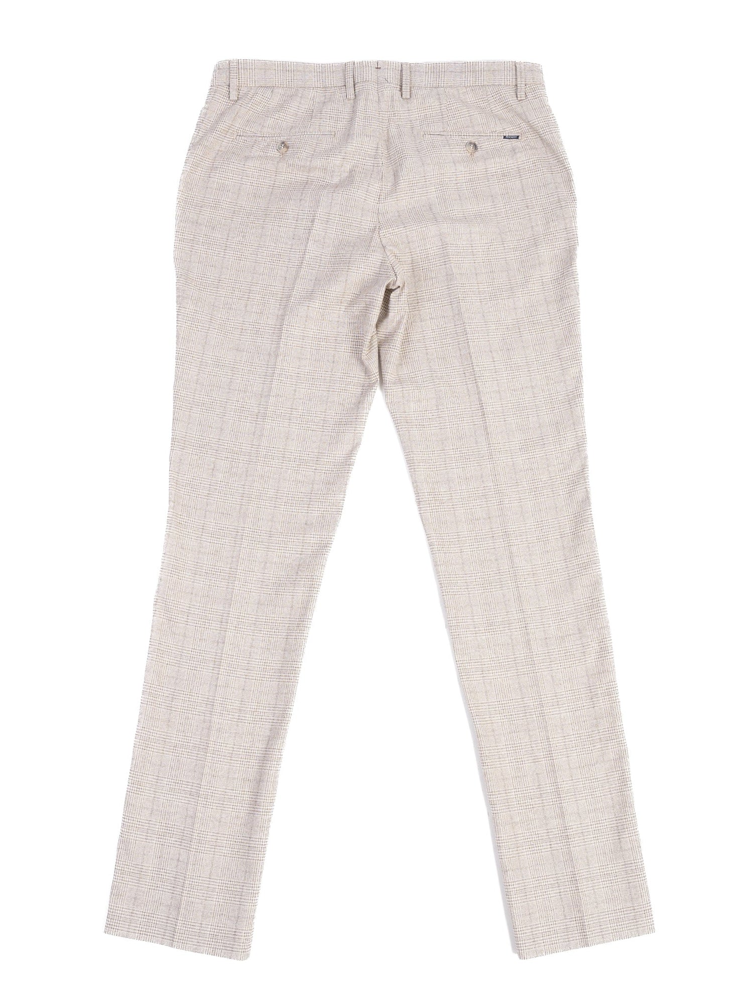 NEW Hackett Gray Cotton Dress Pants XL Check Pattern