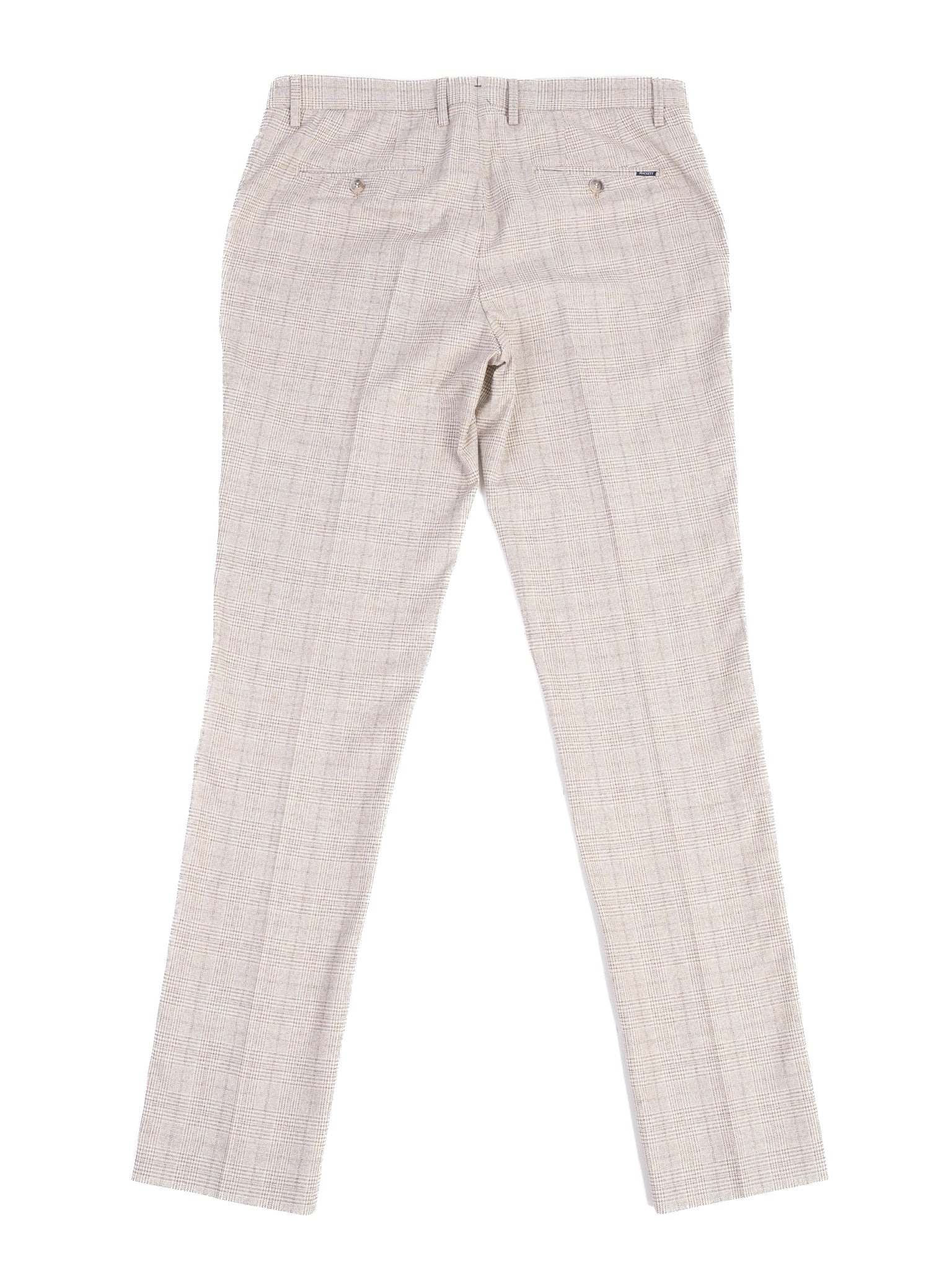 NEW Hackett Gray Cotton Dress Pants XL Check Pattern