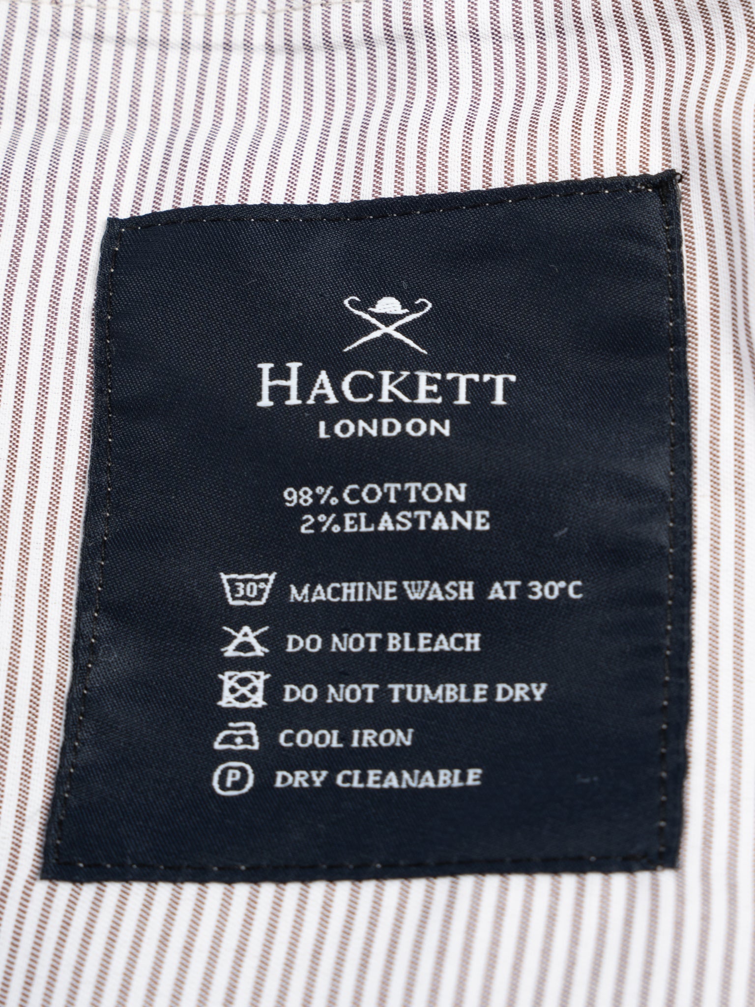 NEW Hackett Gray Cotton Dress Pants XL Check Pattern