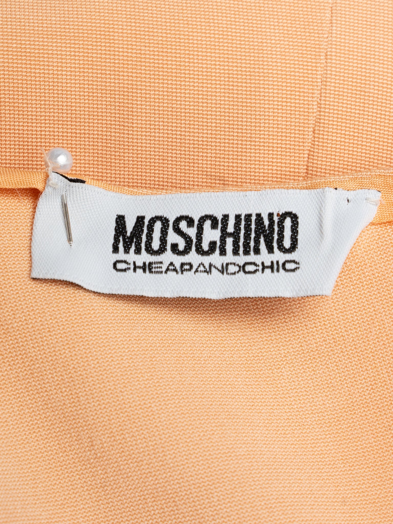 Good Moschino White Sleeveless Dress Size M with Chain Embellishments