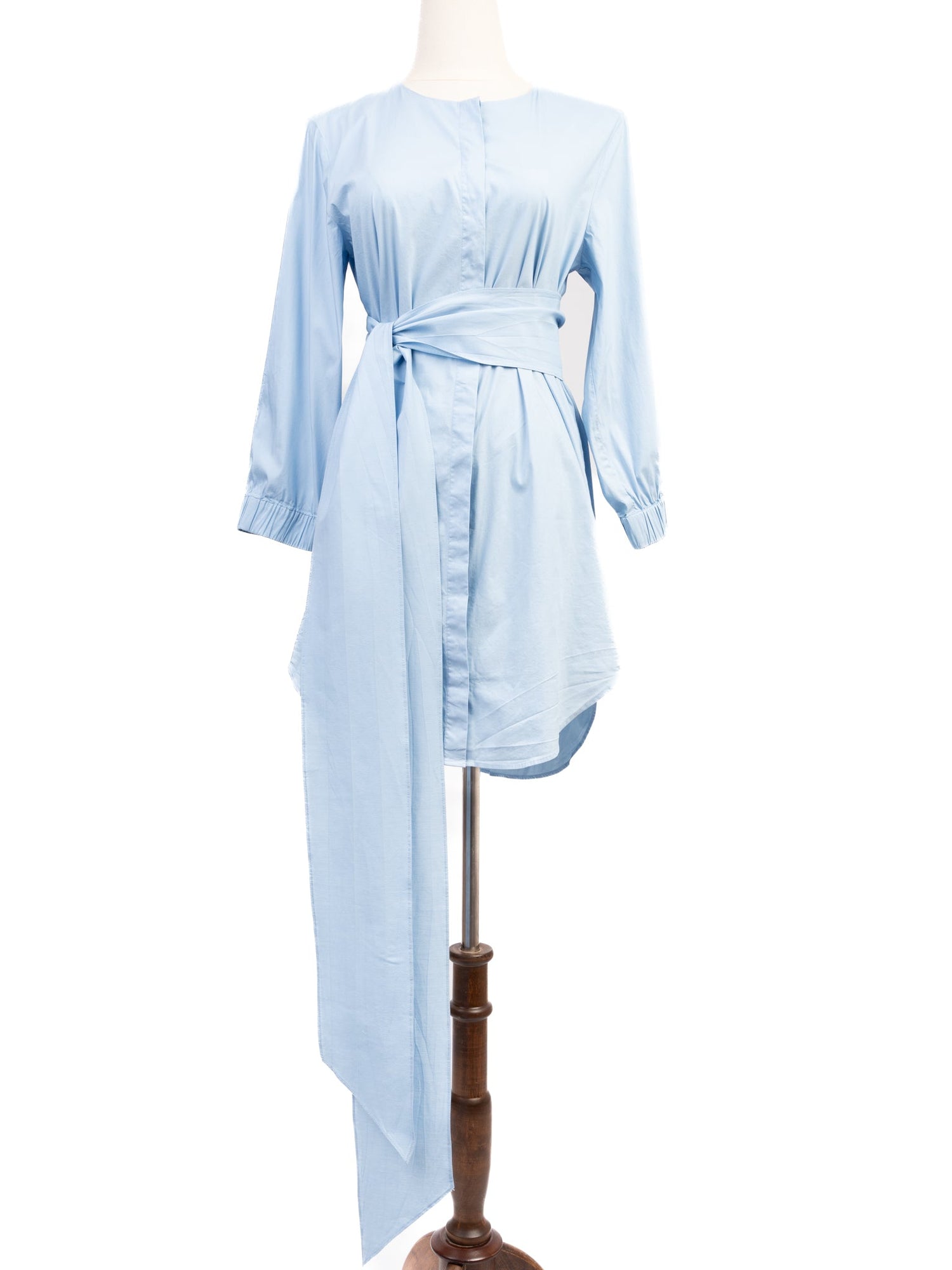 Good Marella Blue Cotton Dress Size M with Long Sleeves