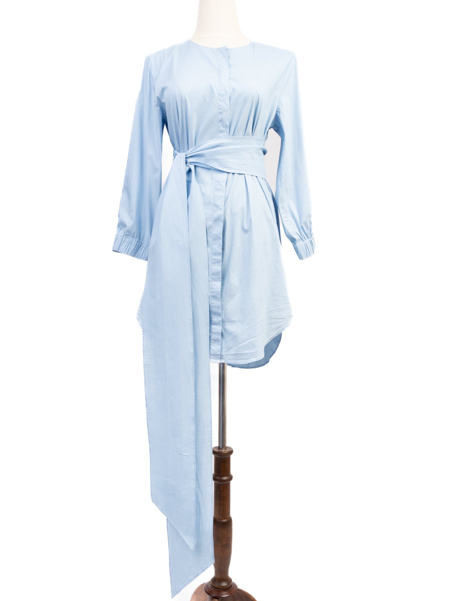 Good Marella Blue Cotton Dress Size M with Long Sleeves