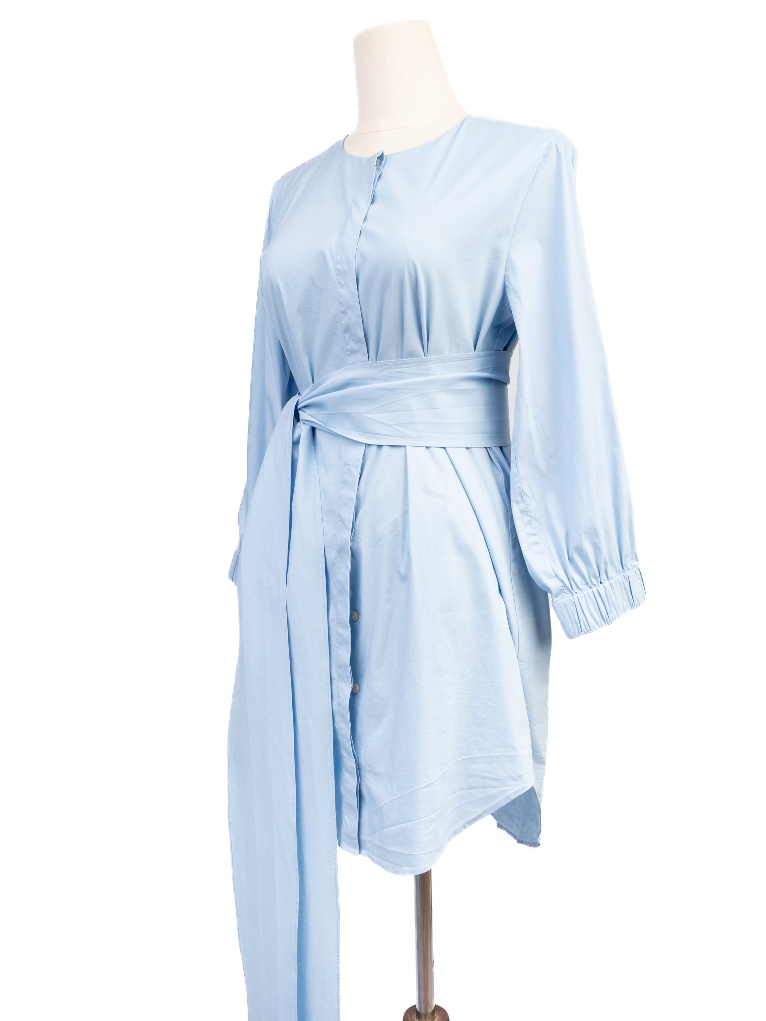 Good Marella Blue Cotton Dress Size M with Long Sleeves