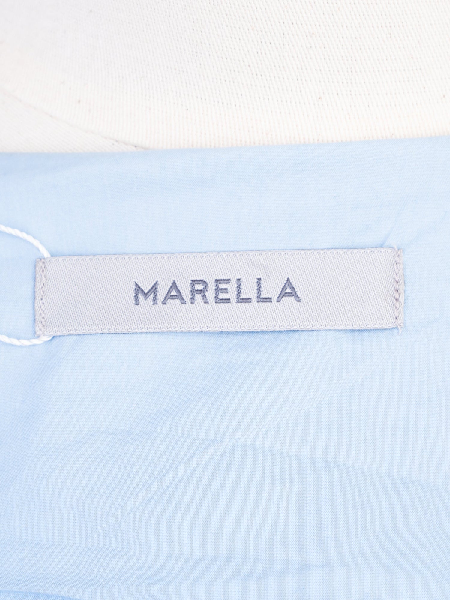 Good Marella Blue Cotton Dress Size M with Long Sleeves