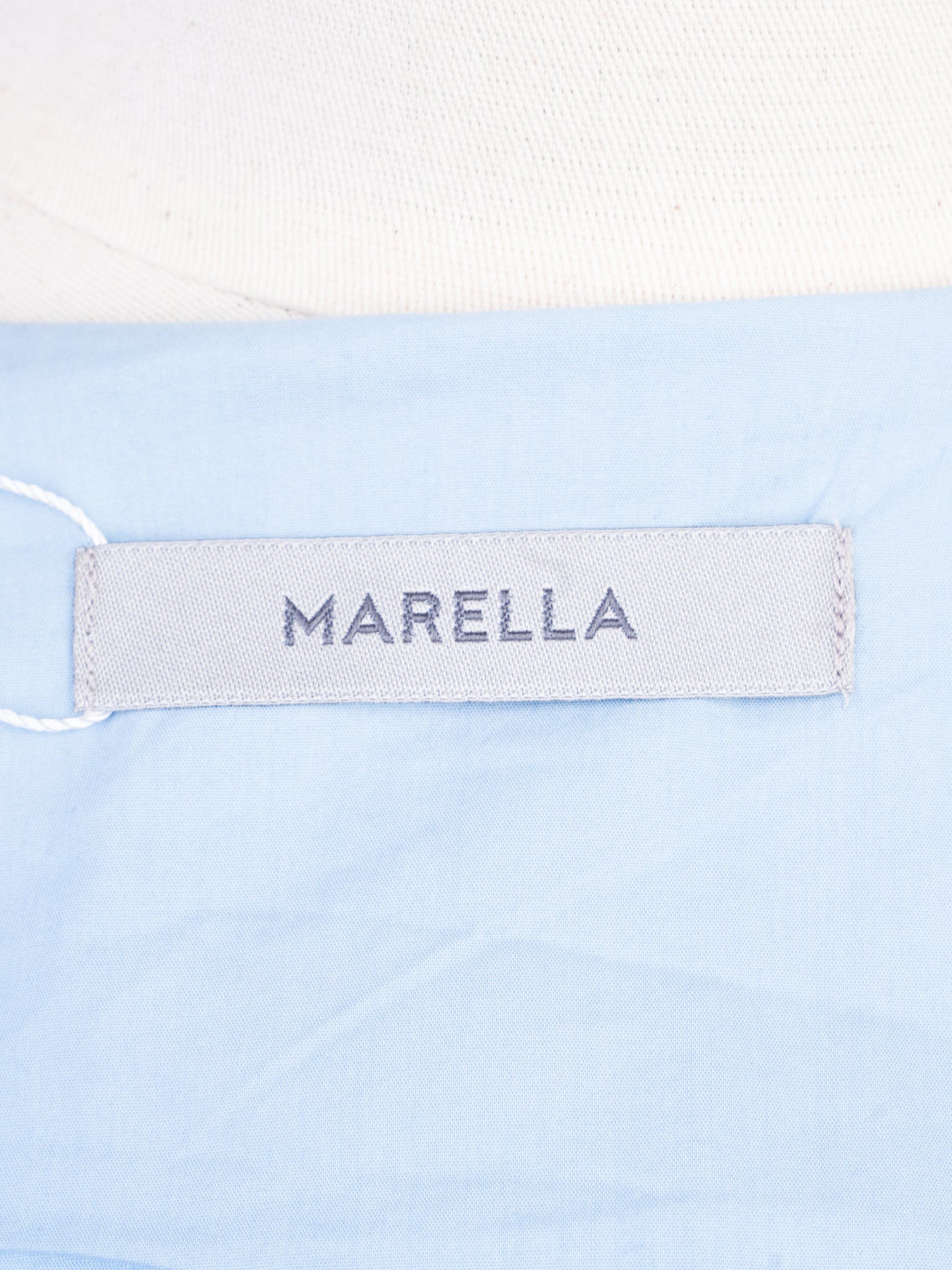 Good Marella Blue Cotton Dress Size M with Long Sleeves