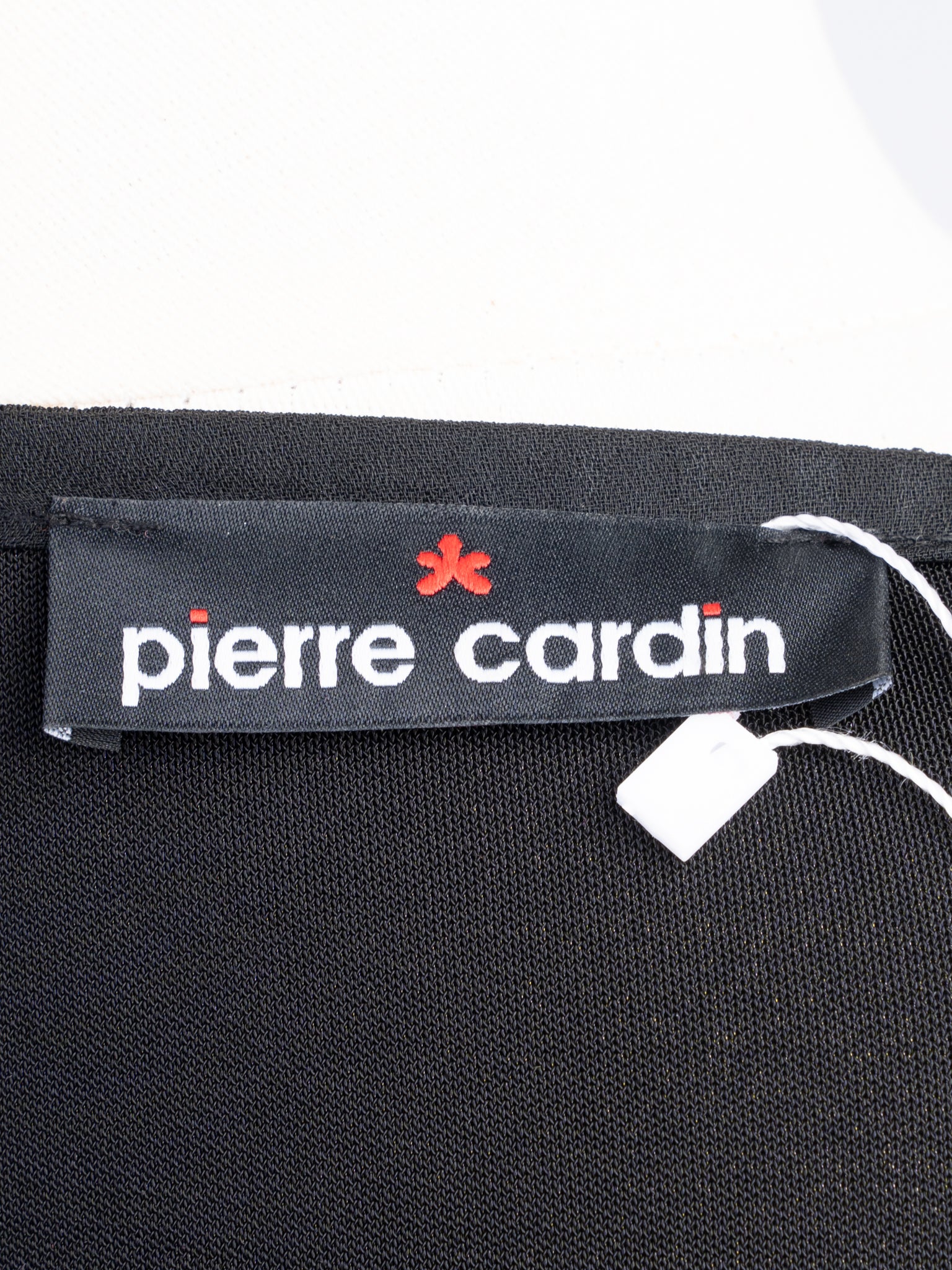 Excellent Pierre Cardin Black Viscose Gown Size XS with Embellishments