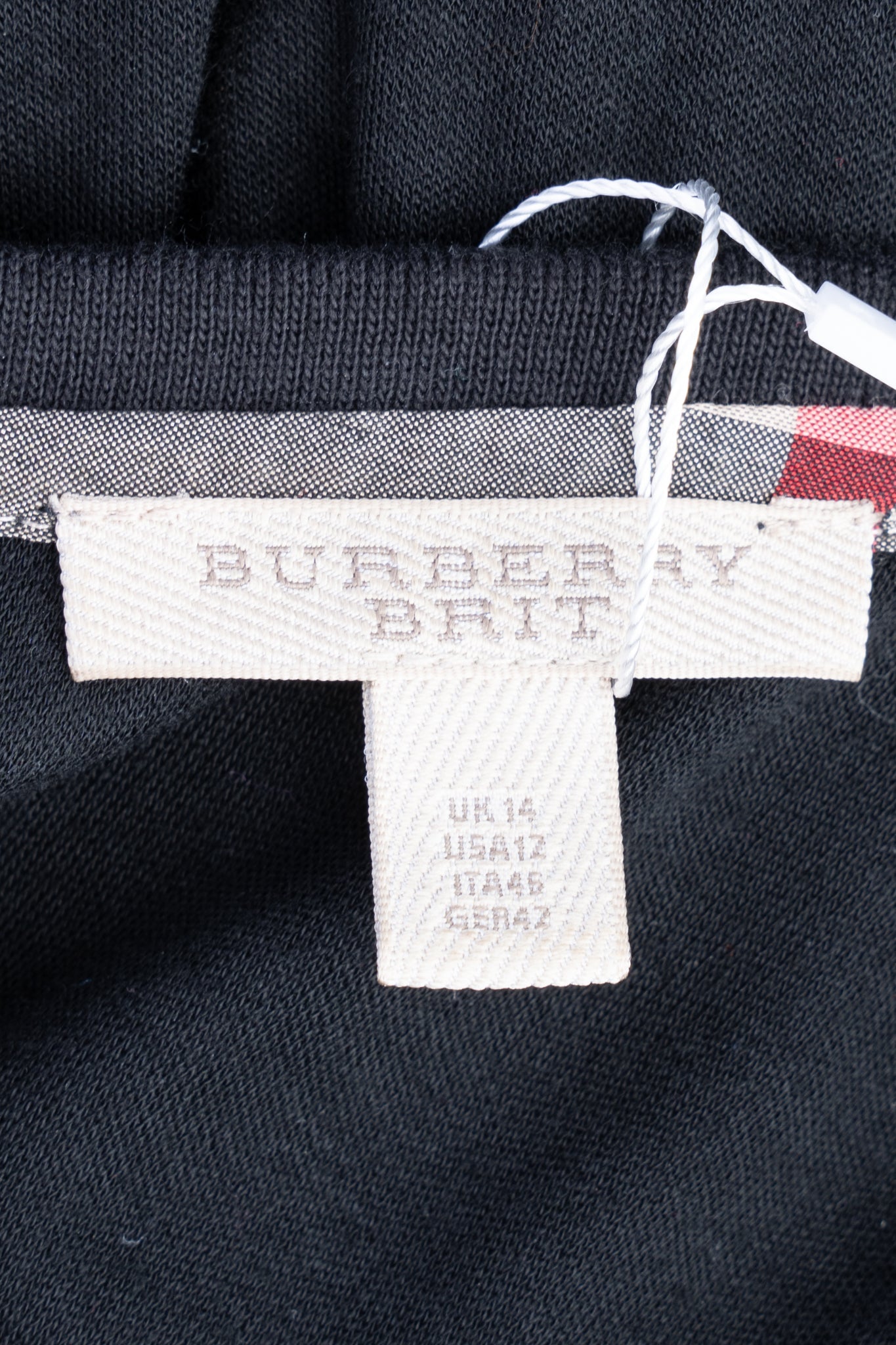 Excellent Burberry Black Silk Dress Size L with Leather Skirt