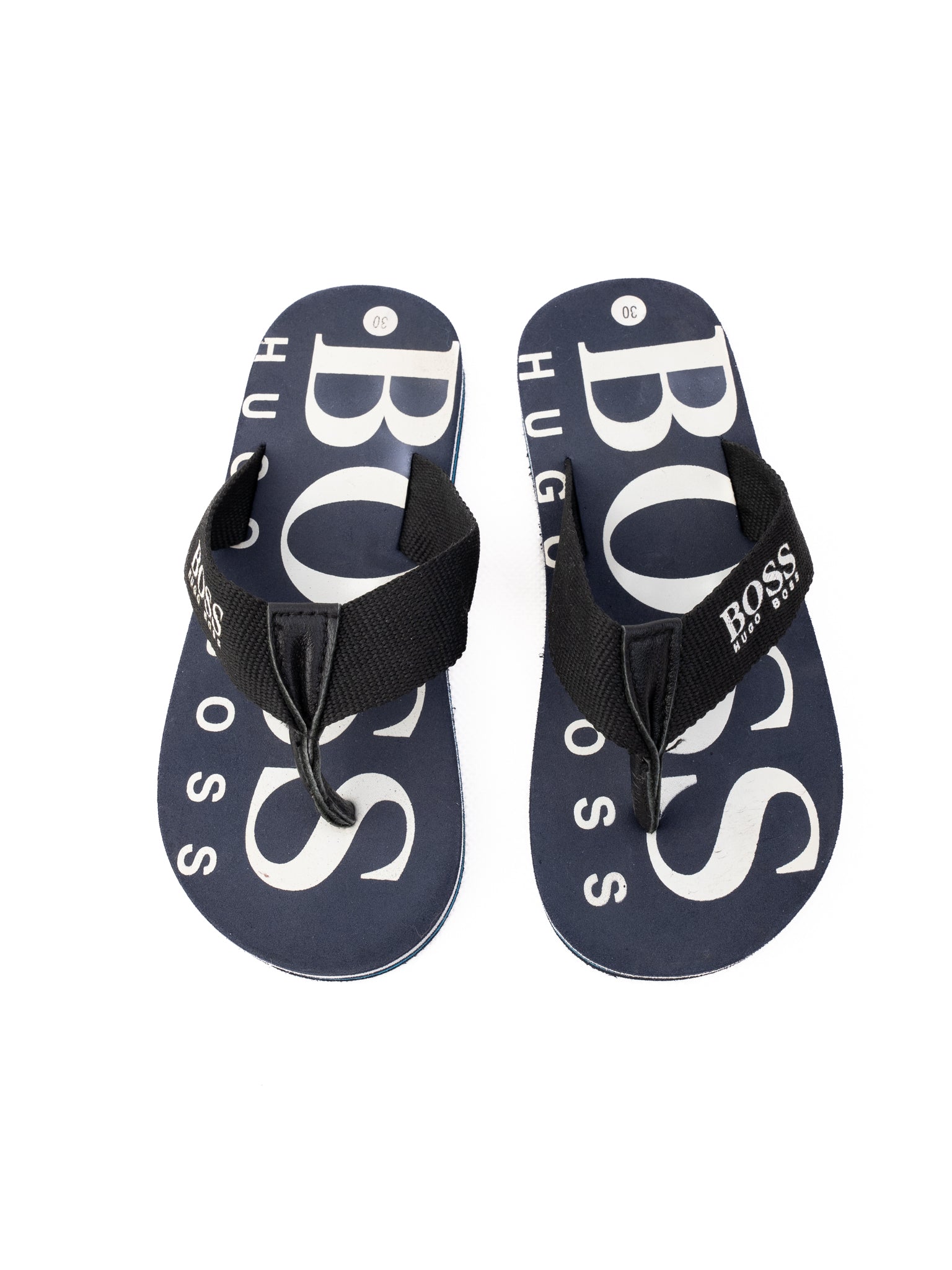 Excellent Hugo Boss Blue Flip-Flops Size 30 for Kids