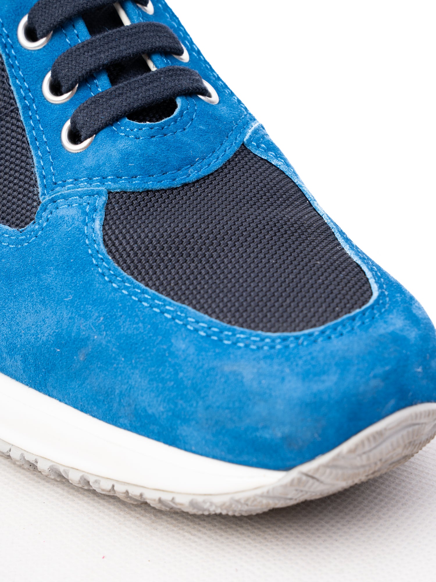 Hogan Blue Leather Sneakers Size 35 Women&