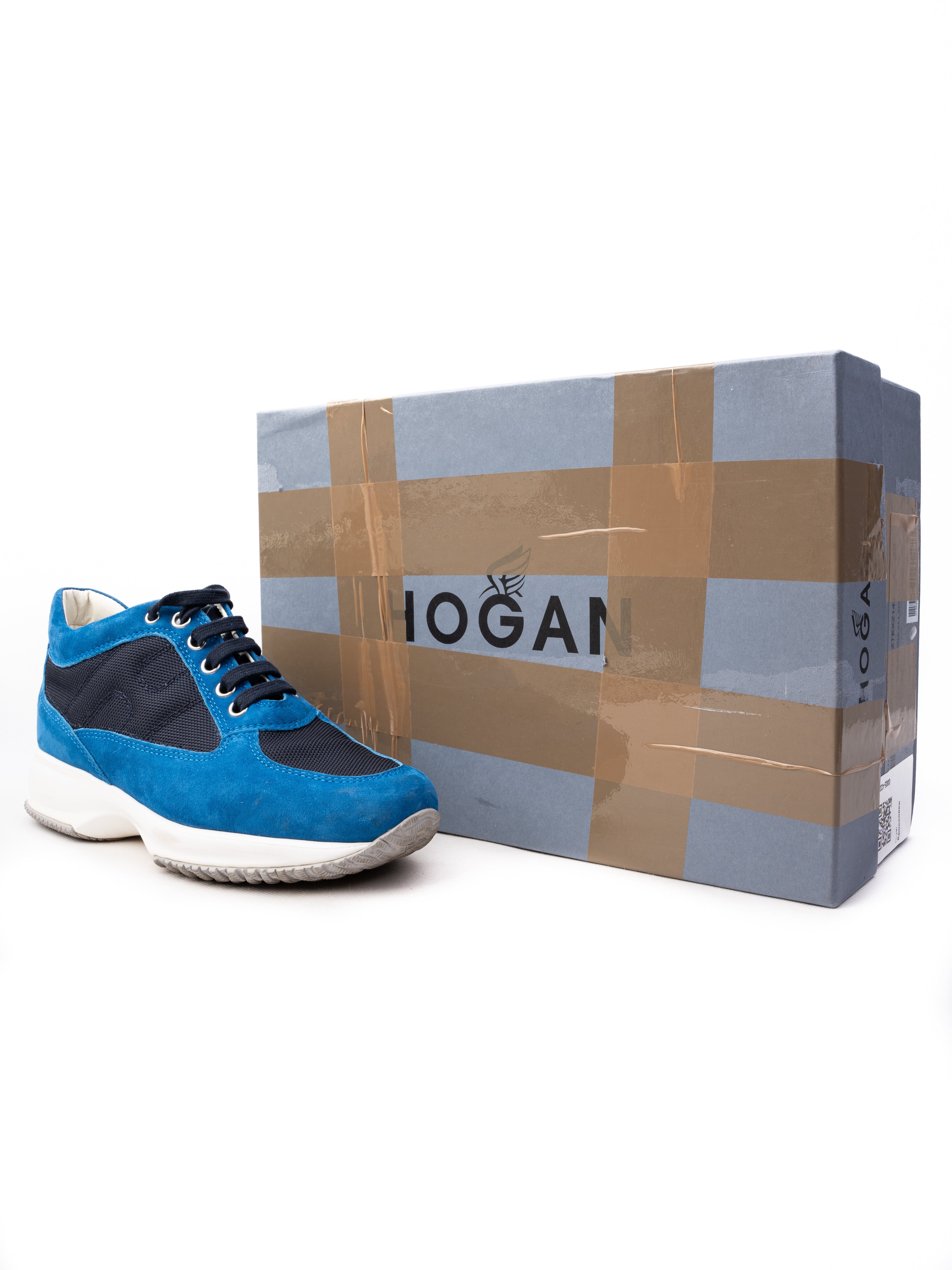 Hogan Blue Leather Sneakers Size 35 Women&