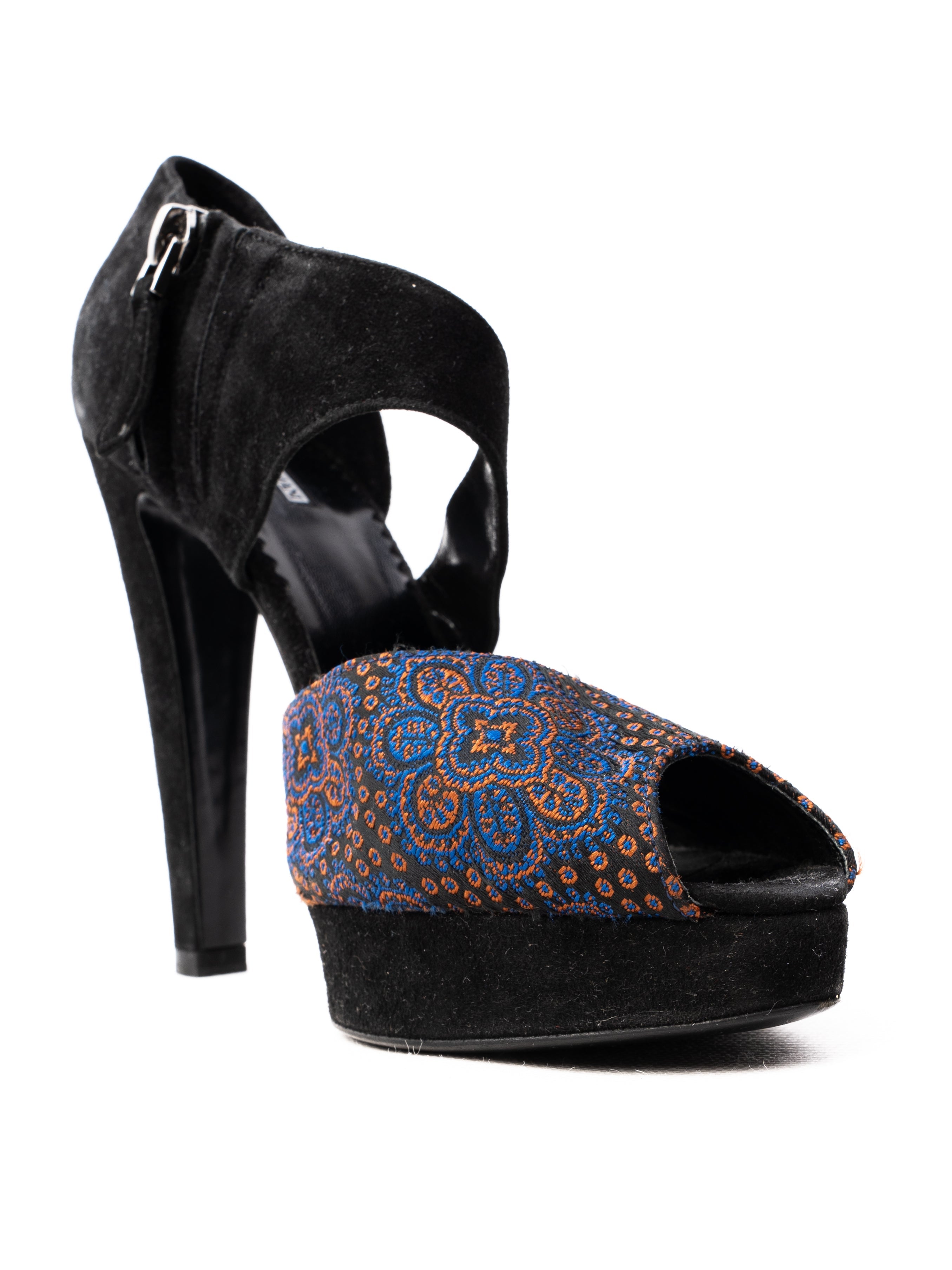 Excellent Emporio Armani High-Heeled Shoes Leather Ankle Strap