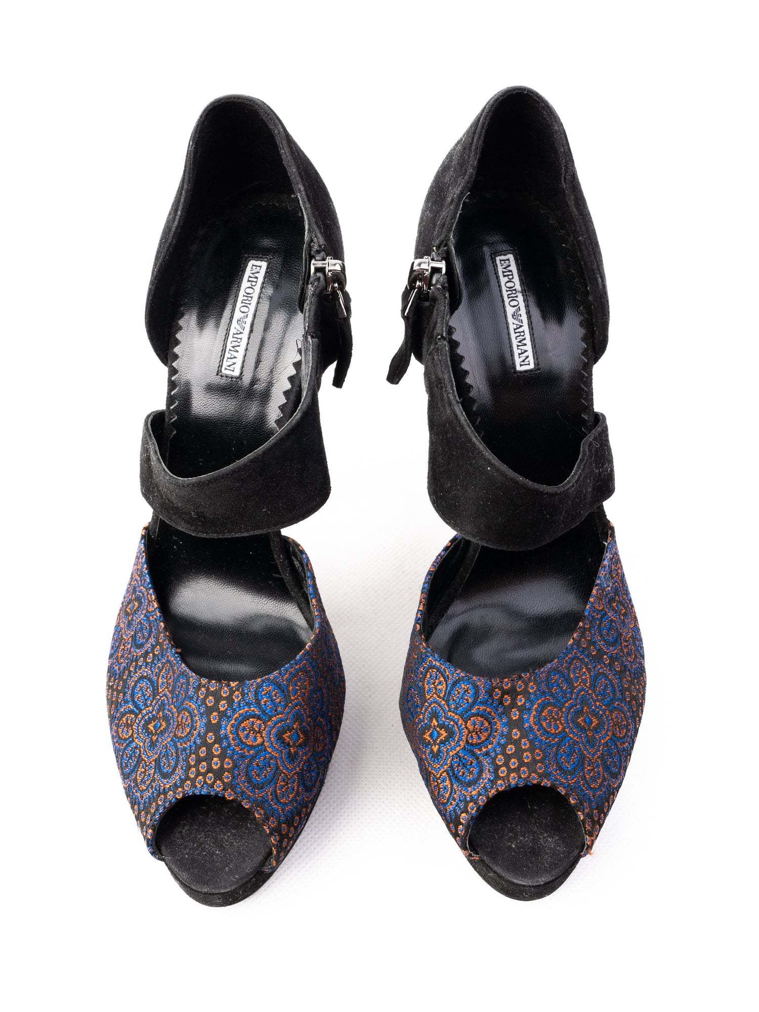 Excellent Emporio Armani High-Heeled Shoes Leather Ankle Strap