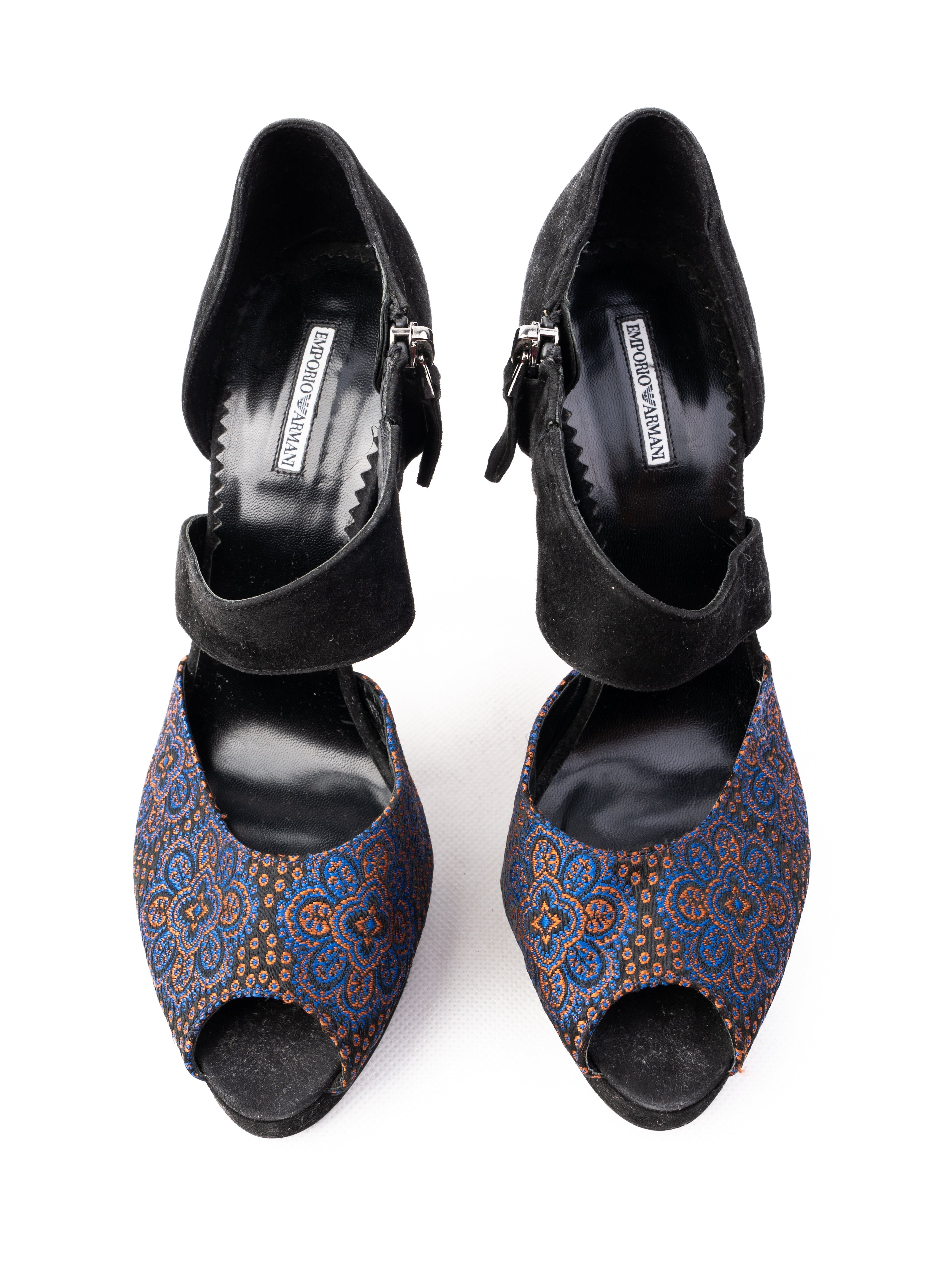 Excellent Emporio Armani High-Heeled Shoes Leather Ankle Strap